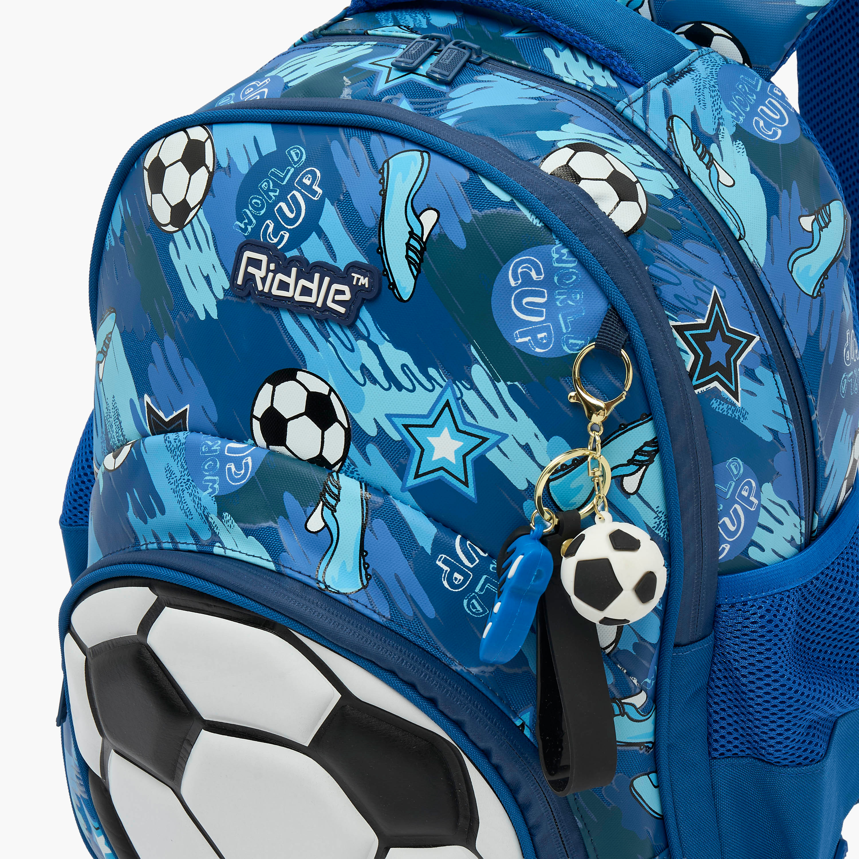 Riddle Football Print Backpack for Boys 5-8 Years with Padded Adjustable Straps-school-bagsandbackpacks-backpacks-image-2