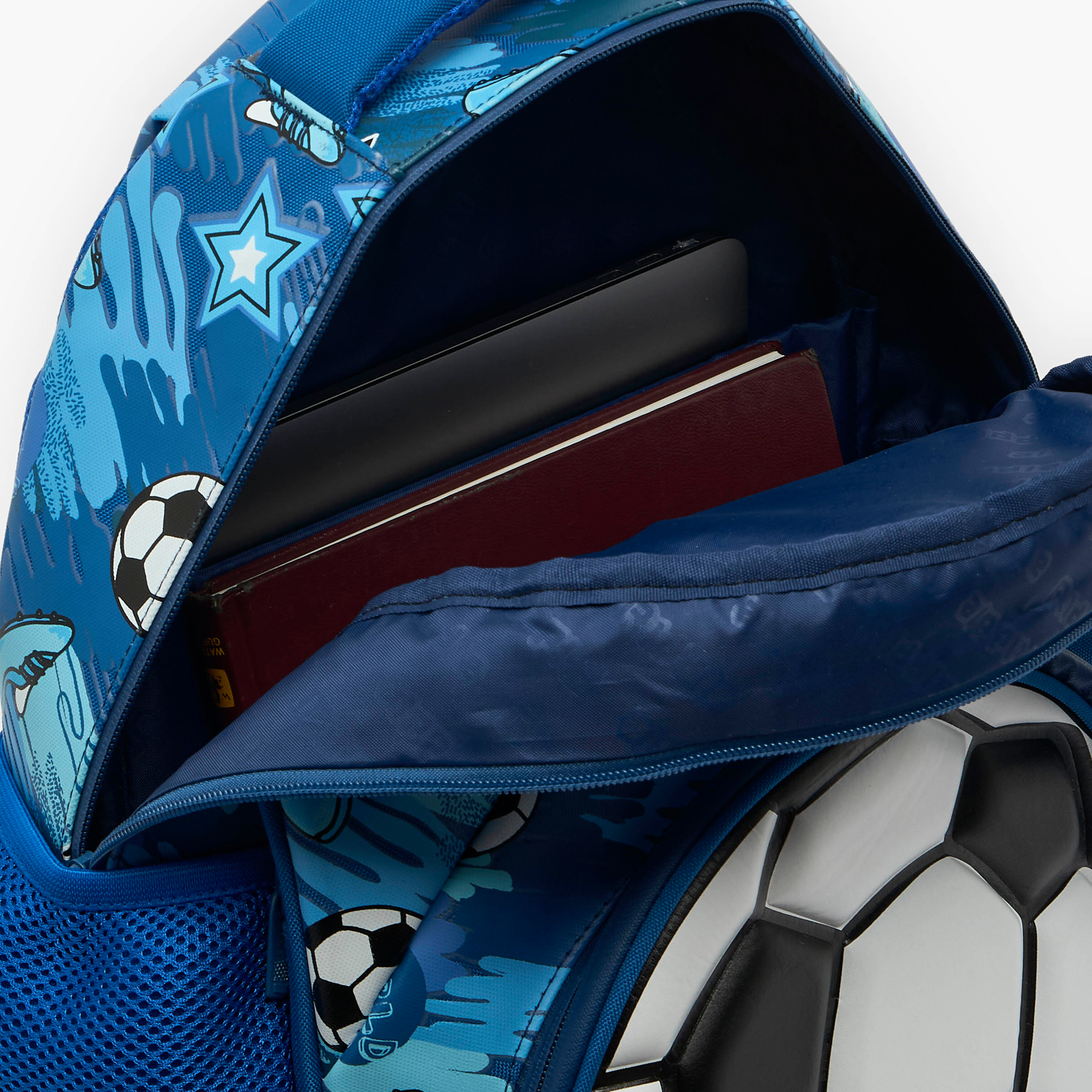 Riddle Football Print Backpack for Boys 5-8 Years with Padded Adjustable Straps-school-bagsandbackpacks-backpacks-image-5
