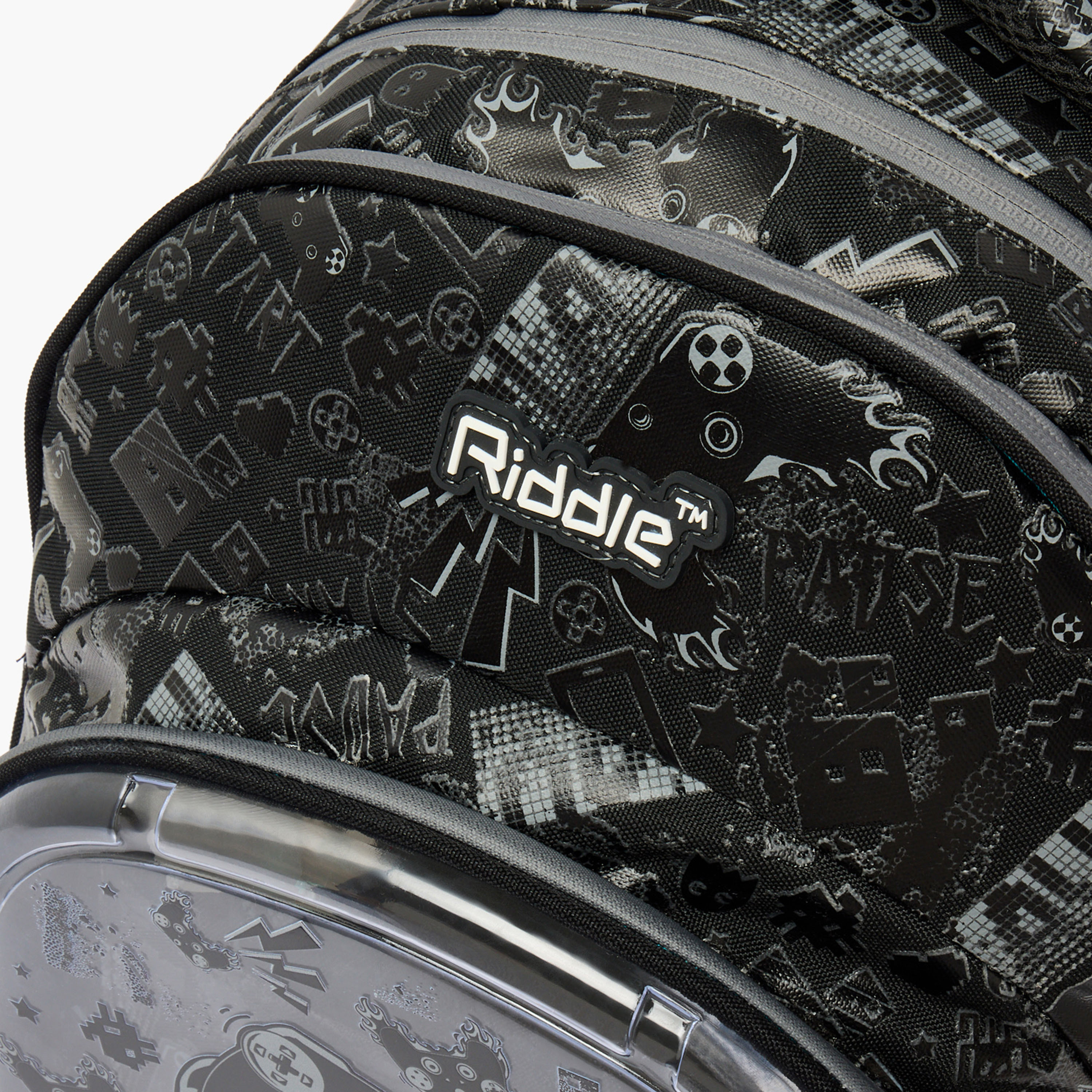 Riddle Gaming Print Backpack for Girls 3-5 Years with Padded Shoulder Straps - 14 inches-school-bagsandbackpacks-backpacks-image-2