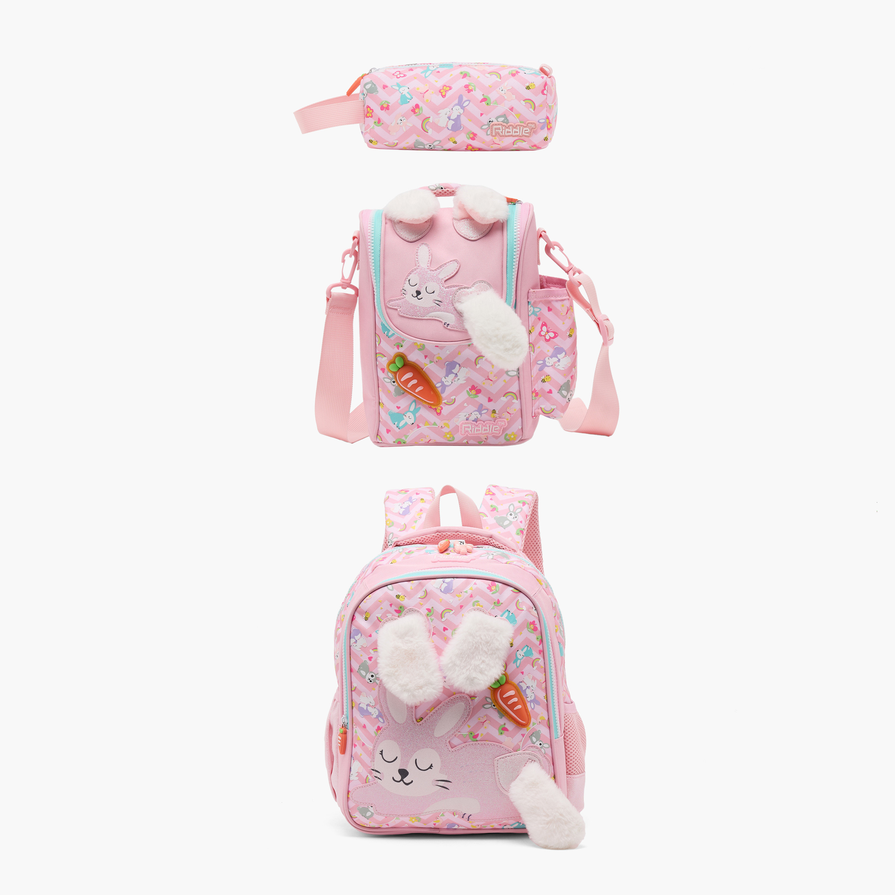 Riddle Rabbit Print Lunch Bag for Girls 3-5 Years with Insulation Design-school-lunchessentials-lunchbags-image-9