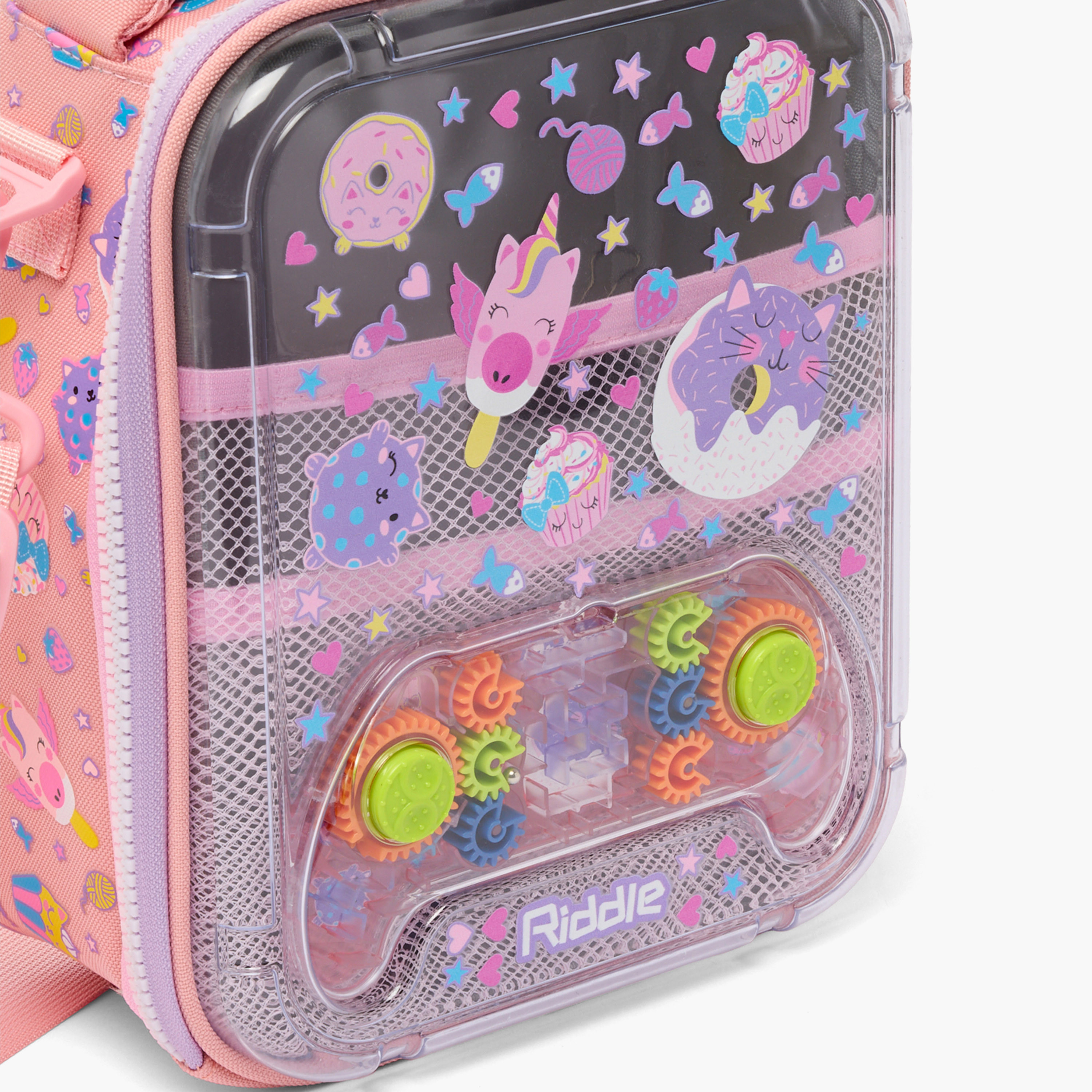 Riddle Game Controller Accent Lunch Bag for Girls 5-8 Years with Detachable Strap-school-lunchessentials-lunchbags-image-3