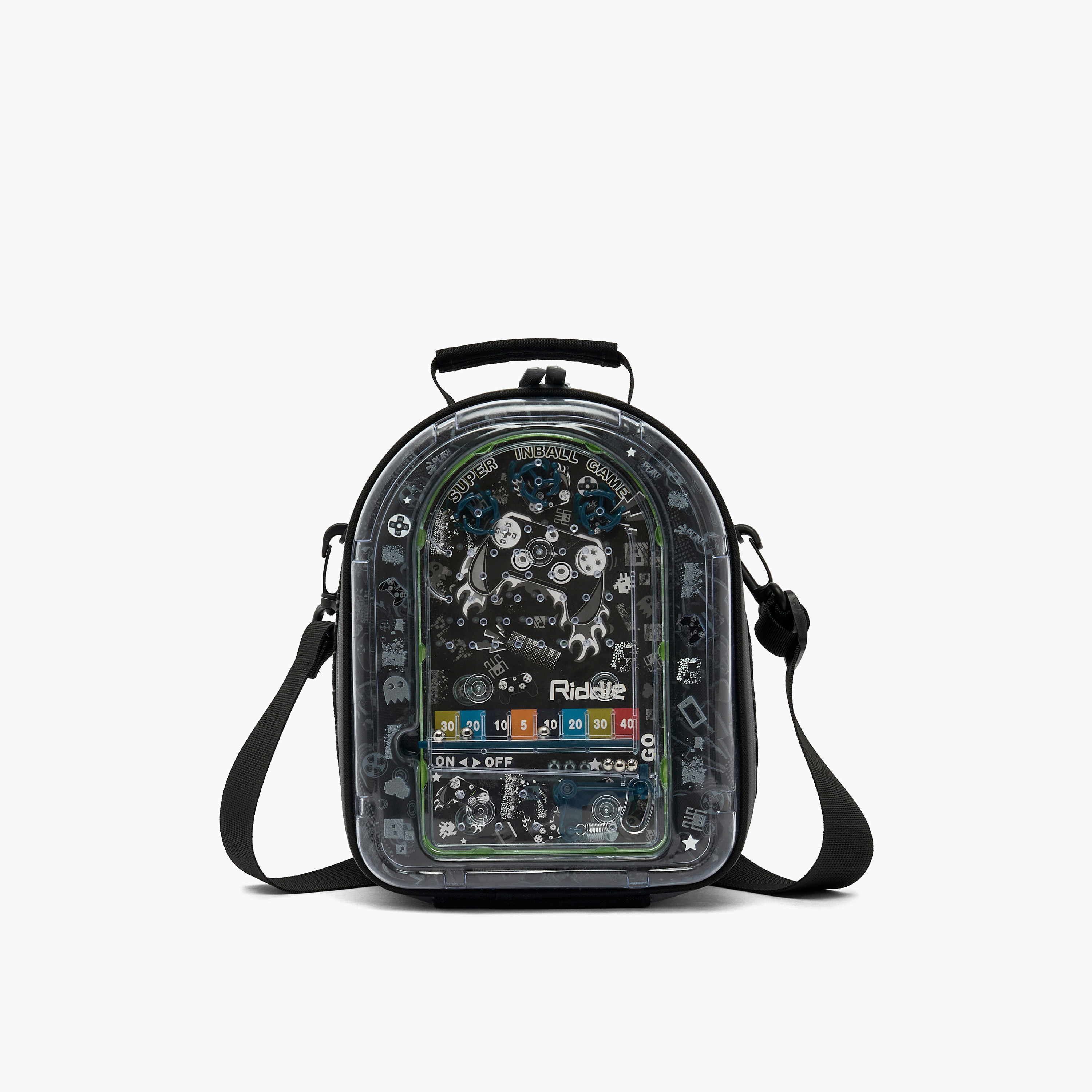 Riddle Gaming Print Lunch Bag for Boys 5-8 Years with Detachable Strap-school-lunchessentials-lunchbags-image-1