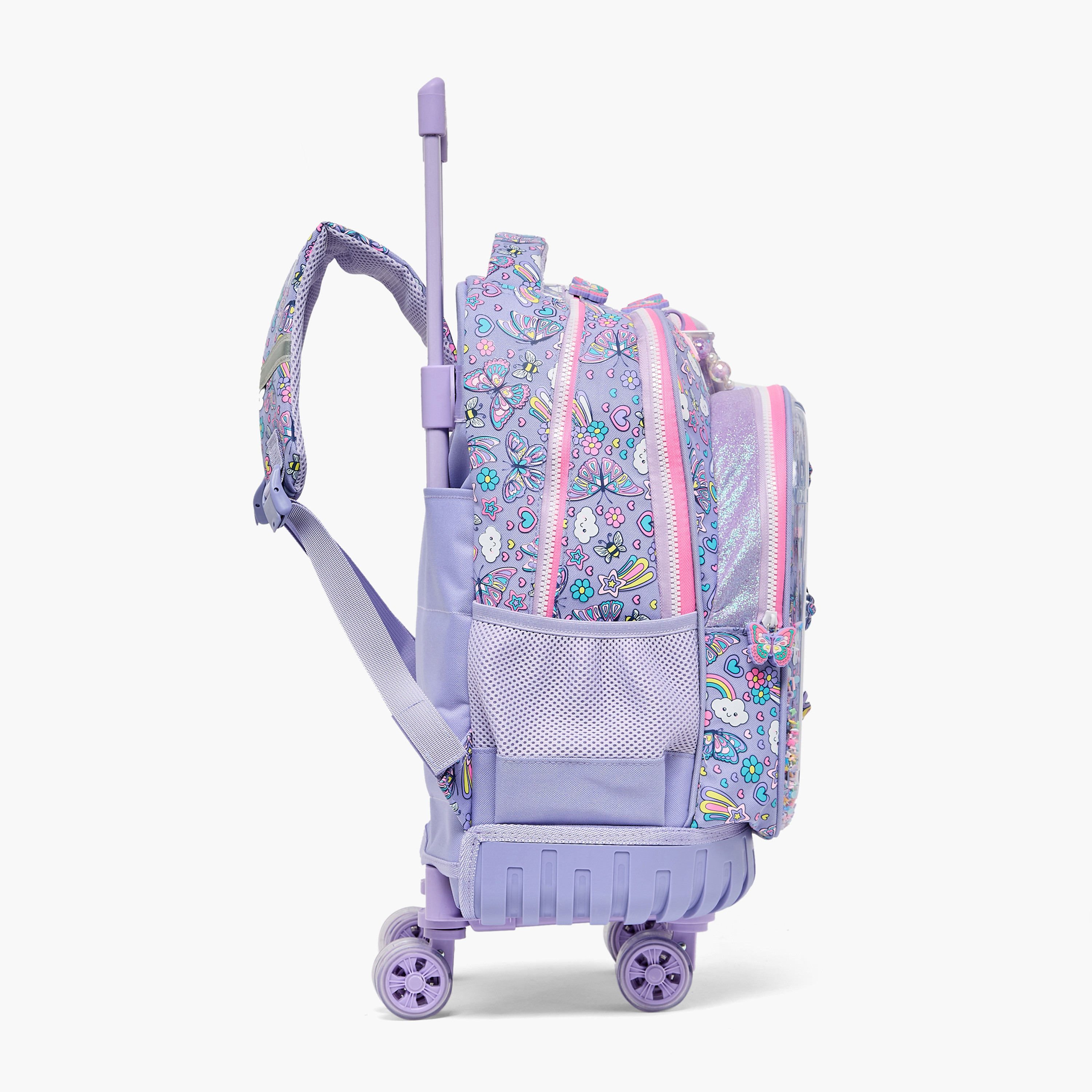 شنطة ترولي مع عجلات متينة وطبعات للبنات بعمر 5 إلى 8 سنوات من ريدل - 16 بوصة-school-bagsandbackpacks-trolleybags-image-8