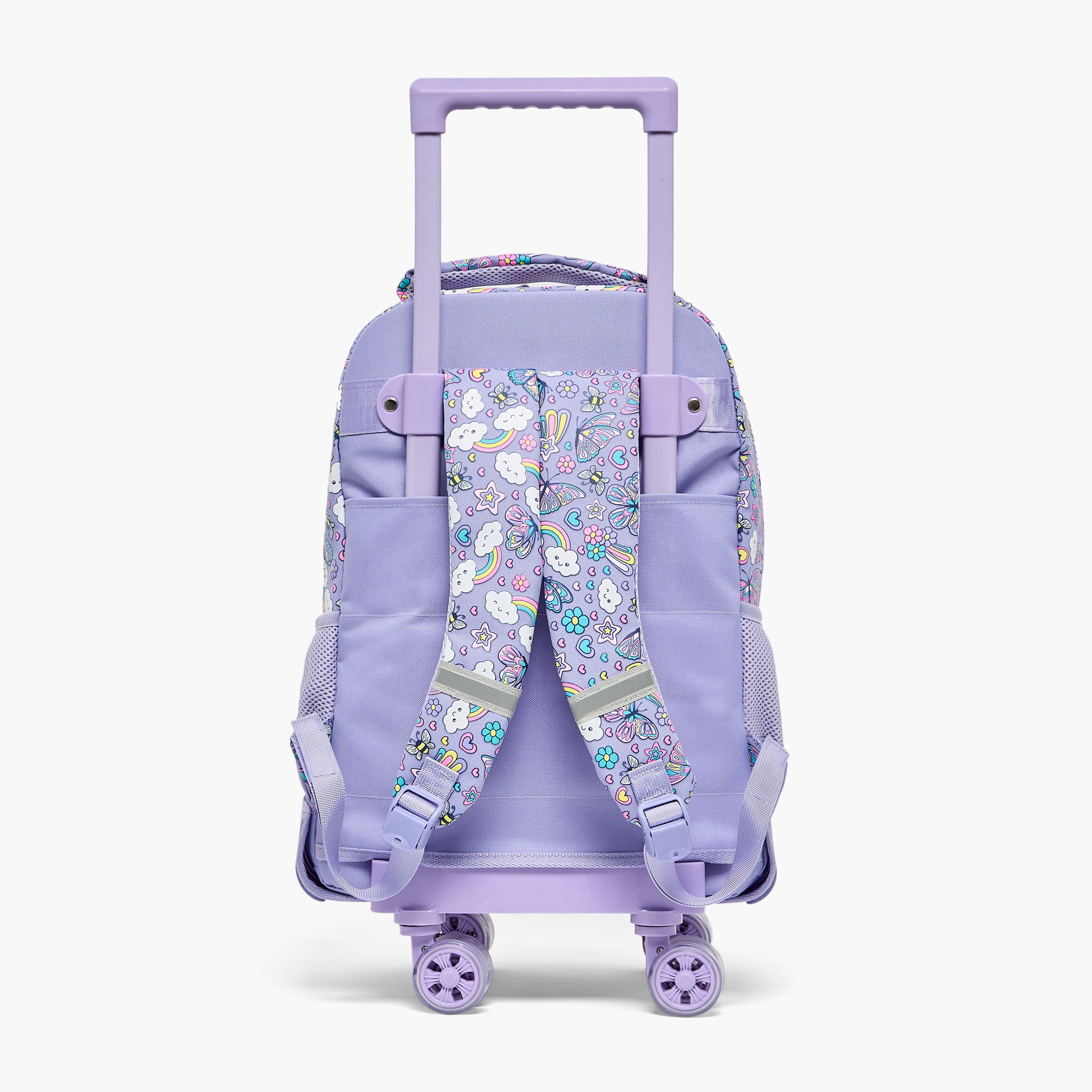 شنطة ترولي مع عجلات متينة وطبعات للبنات بعمر 5 إلى 8 سنوات من ريدل - 16 بوصة-school-bagsandbackpacks-trolleybags-image-9