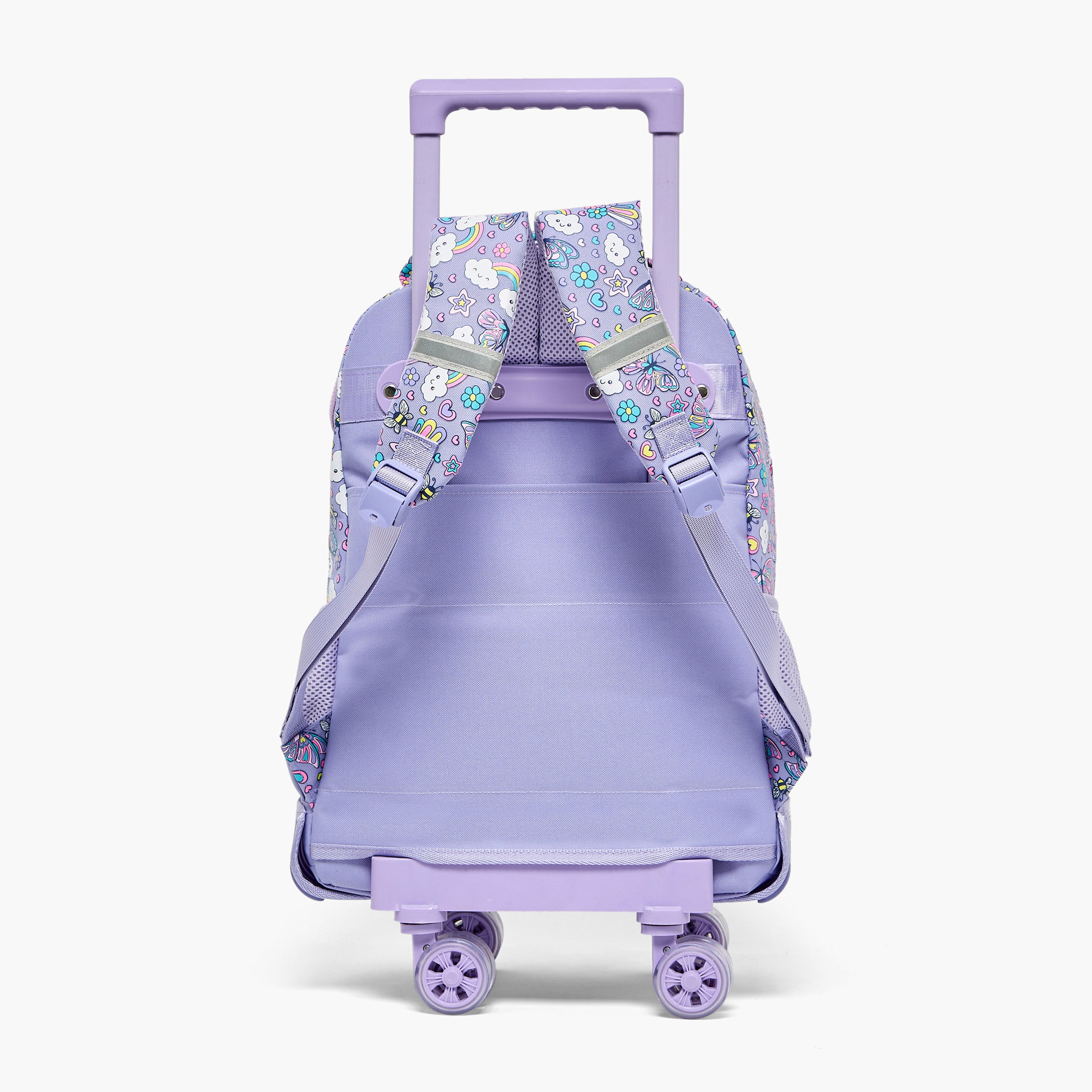 شنطة ترولي مع عجلات متينة وطبعات للبنات بعمر 5 إلى 8 سنوات من ريدل - 16 بوصة-school-bagsandbackpacks-trolleybags-image-10