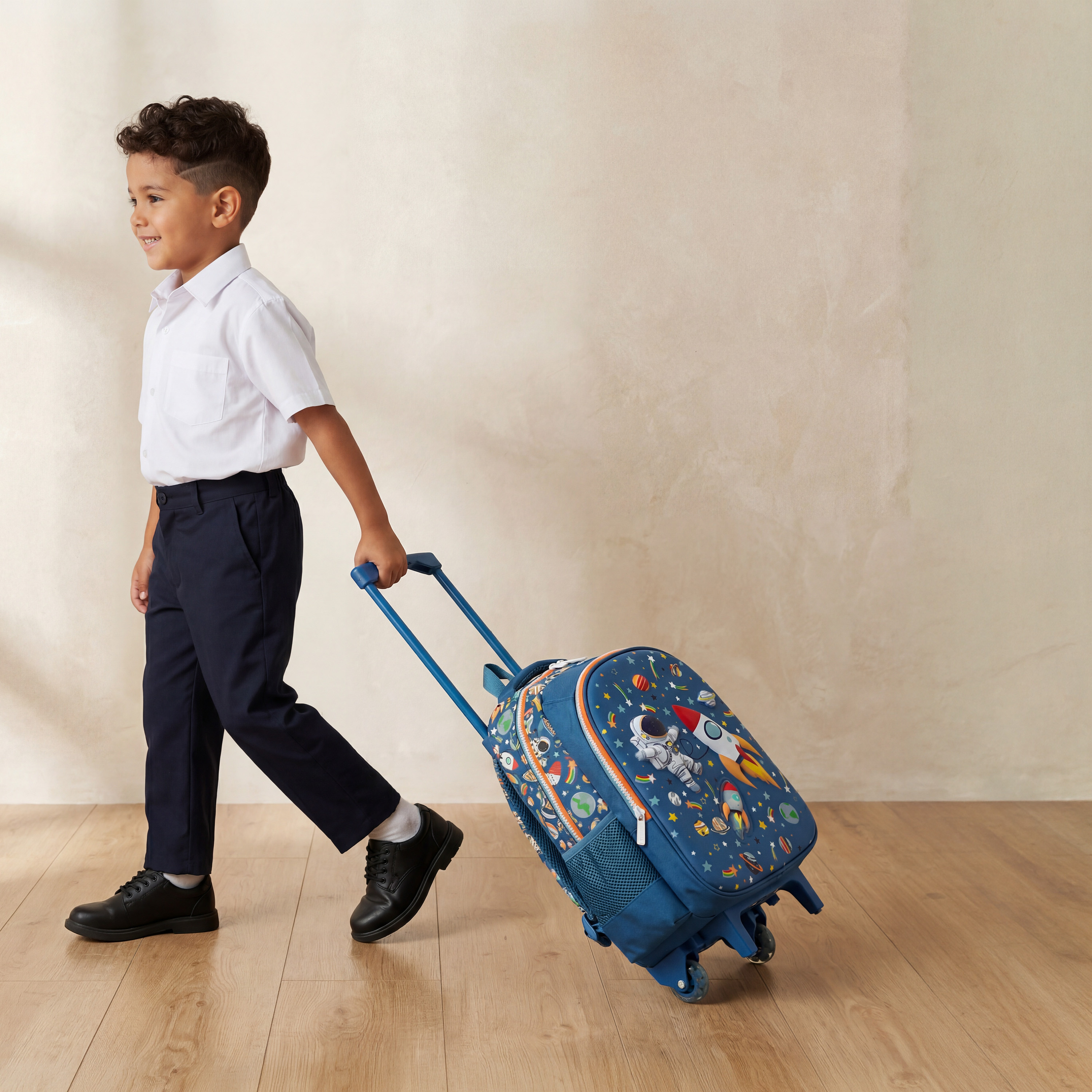 Riddle Astronaut Print Trolley Bag for Boys 3-5 Years with Retractable Handle-school-bagsandbackpacks-trolleybags-image-3