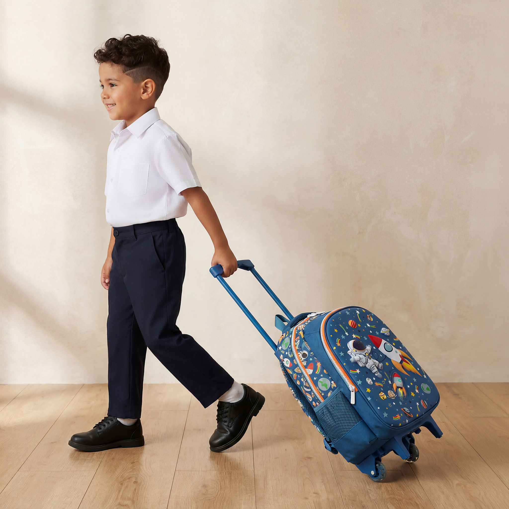 Riddle Astronaut Print Trolley Bag for Boys 3-5 Years with Retractable Handle-school-bagsandbackpacks-trolleybags-image-4