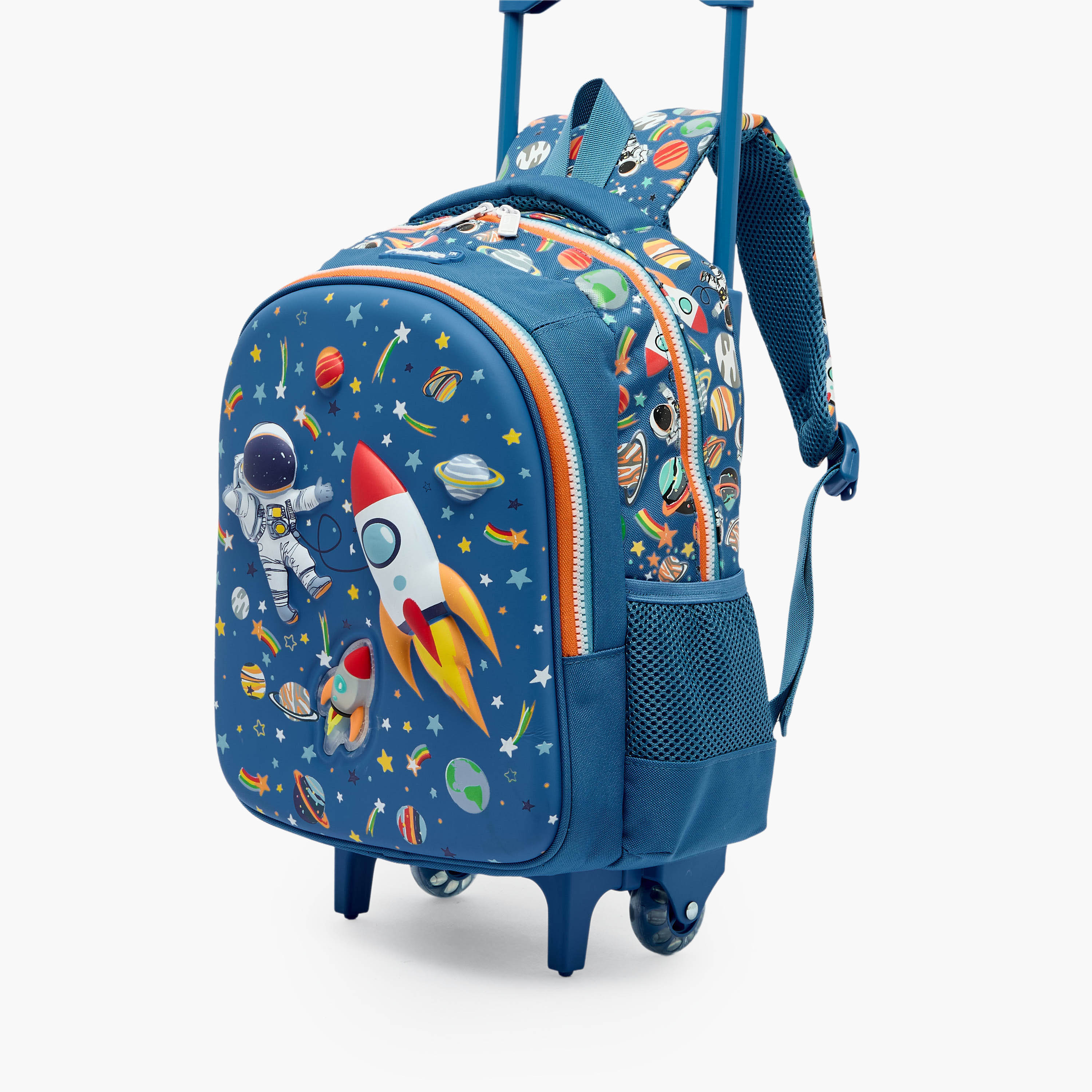 Riddle Astronaut Print Trolley Bag for Boys 3-5 Years with Retractable Handle-school-bagsandbackpacks-trolleybags-image-8