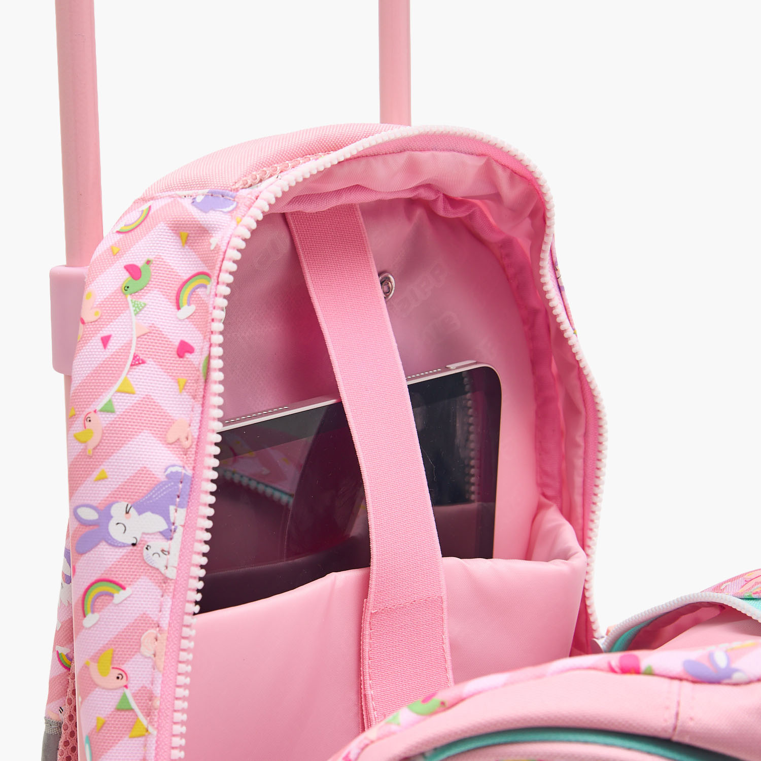 شنطة ترولي بأذني أرنب للبنات من 2-5 سنوات مع قسم لابتوب من ريدل - 14 بوصة-school-bagsandbackpacks-trolleybags-image-5