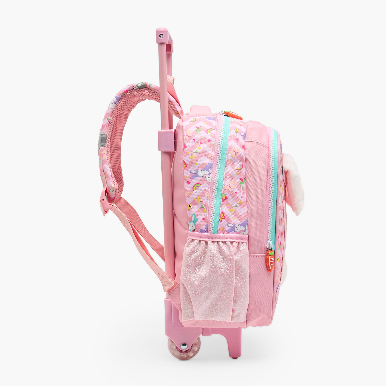 شنطة ترولي بأذني أرنب للبنات من 2-5 سنوات مع قسم لابتوب من ريدل - 14 بوصة-school-bagsandbackpacks-trolleybags-image-9