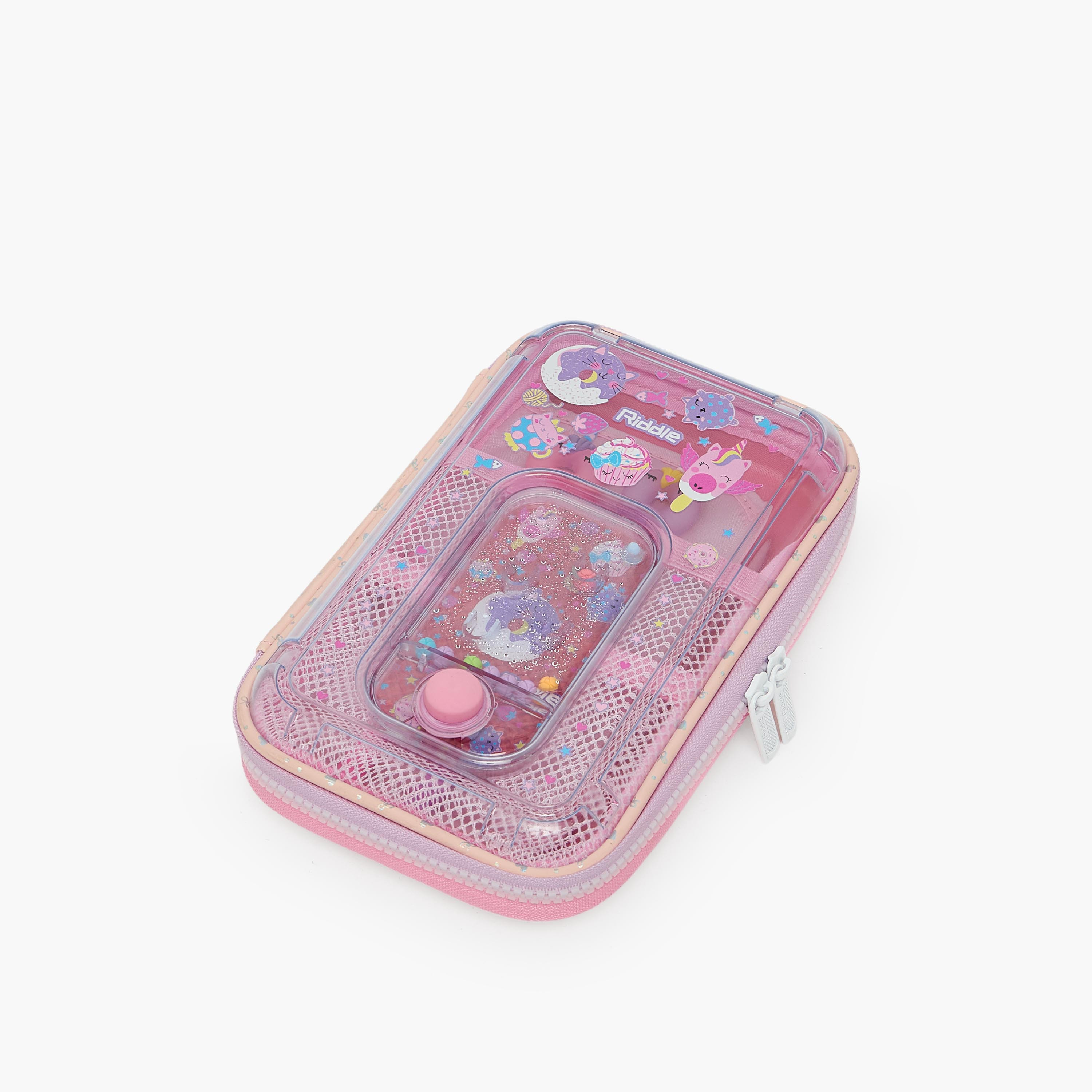 Riddle Food Print Pencil Pouch with Zip Closure-school-stationery-pencilcases-image-1