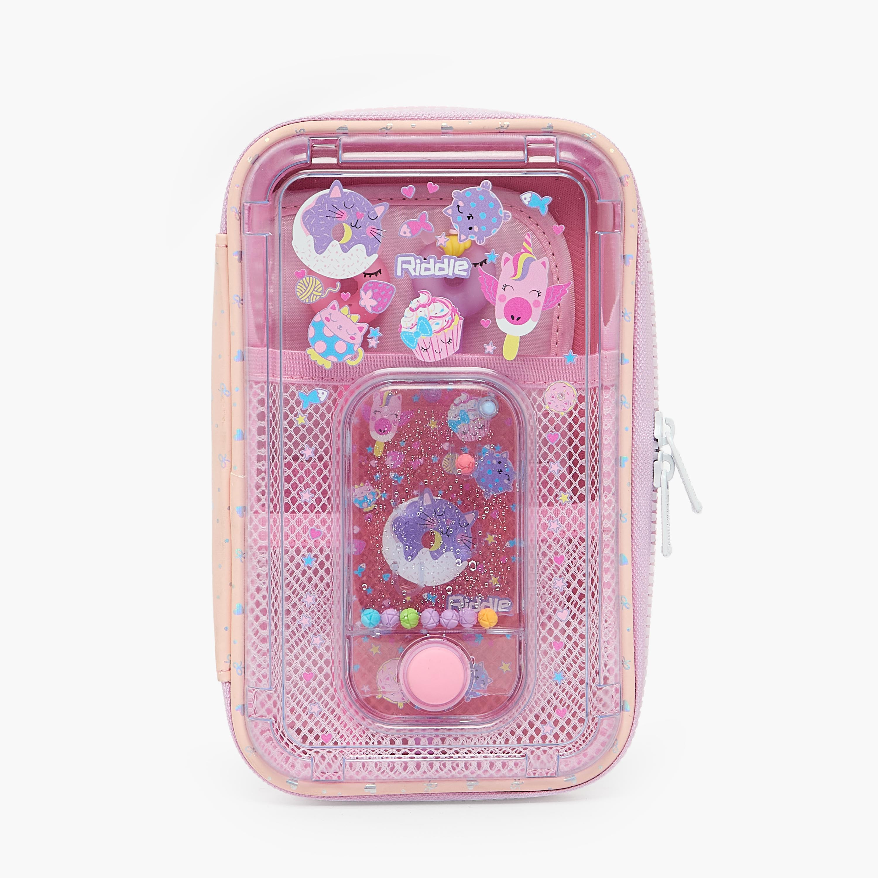 Riddle Food Print Pencil Pouch with Zip Closure-school-stationery-pencilcases-image-3