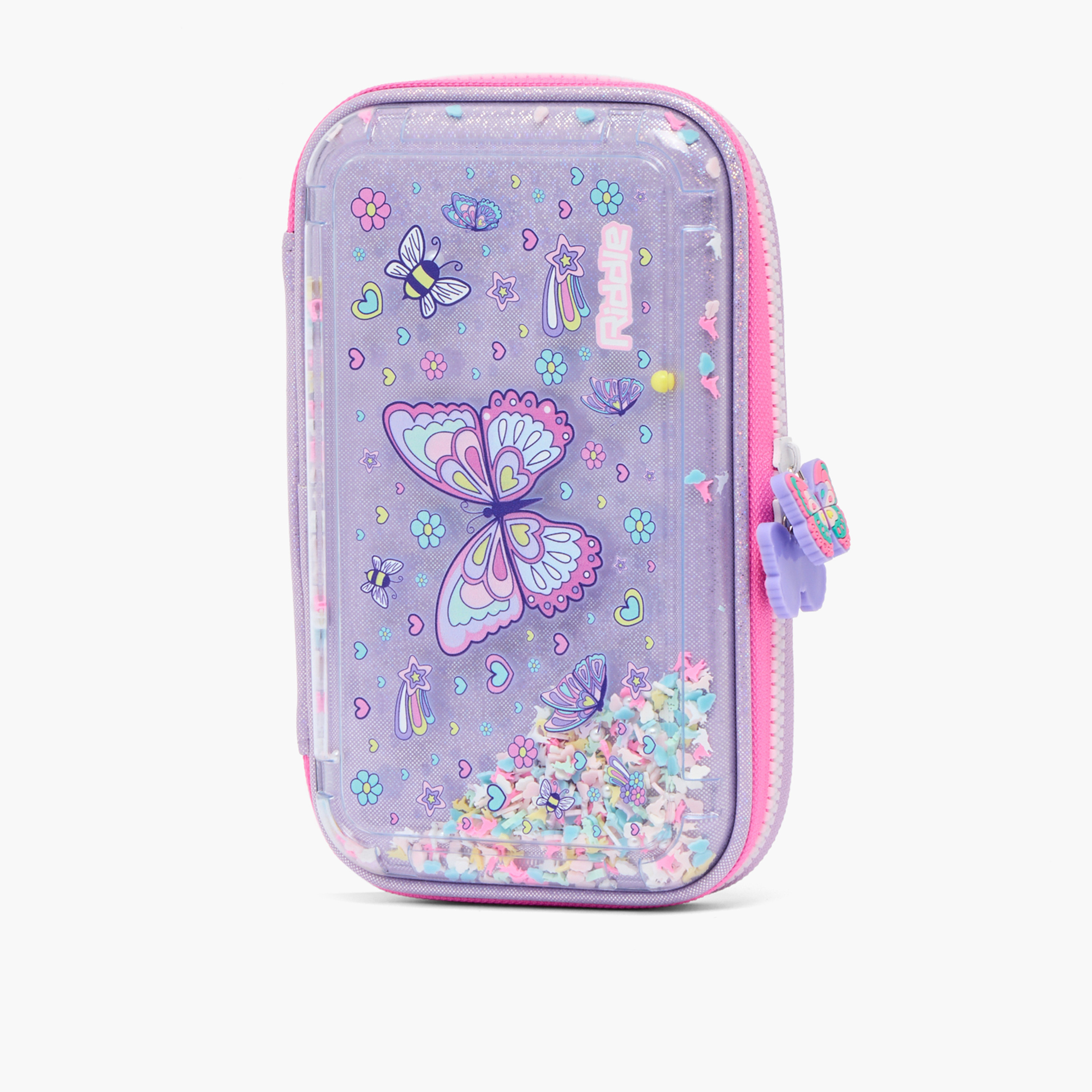 مقلمة بطبعات مع سحاب إغلاق من ريدل-school-stationery-pencilcases-image-5