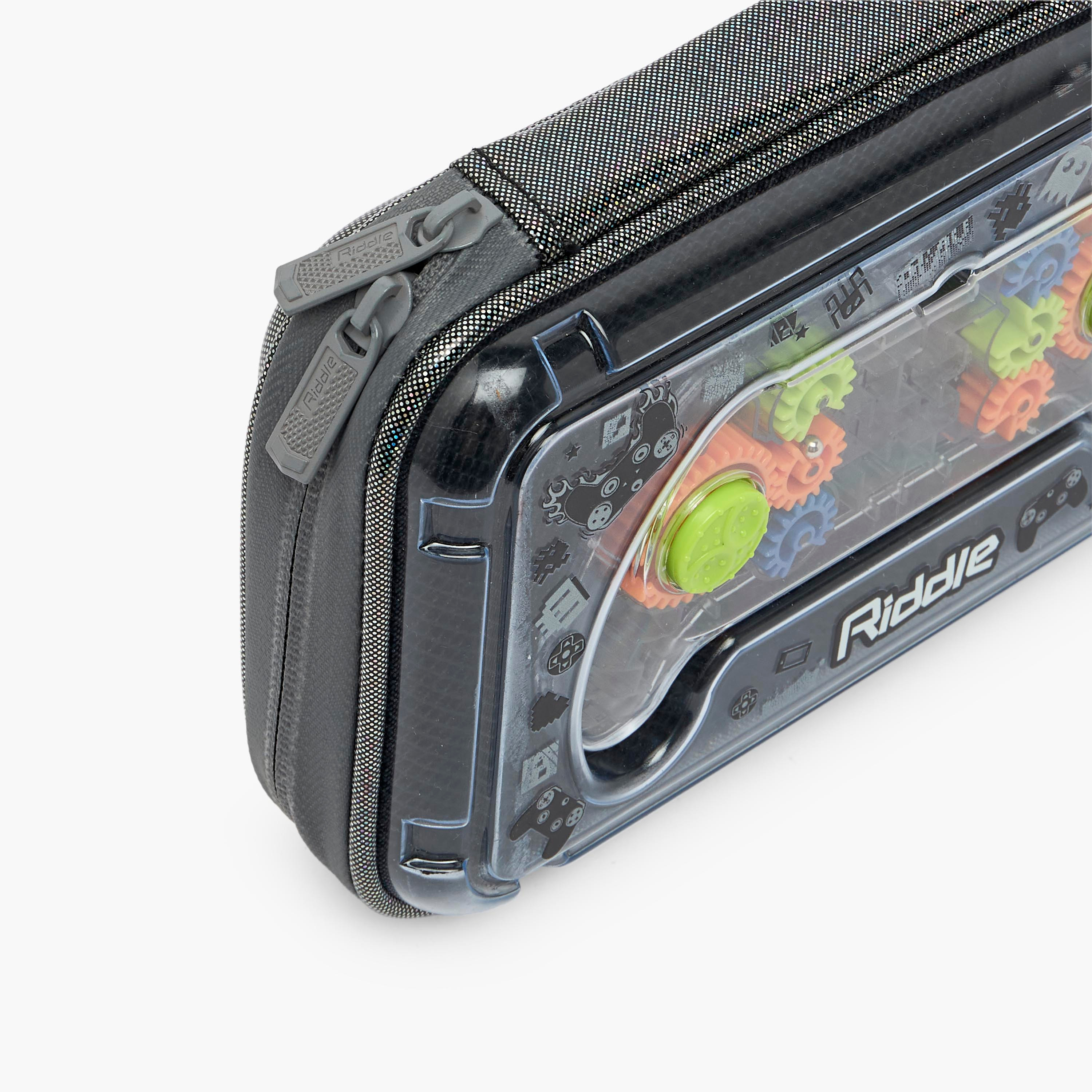 Riddle Gaming Print Pencil Pouch with Zip Closure-school-stationery-pencilcases-image-7