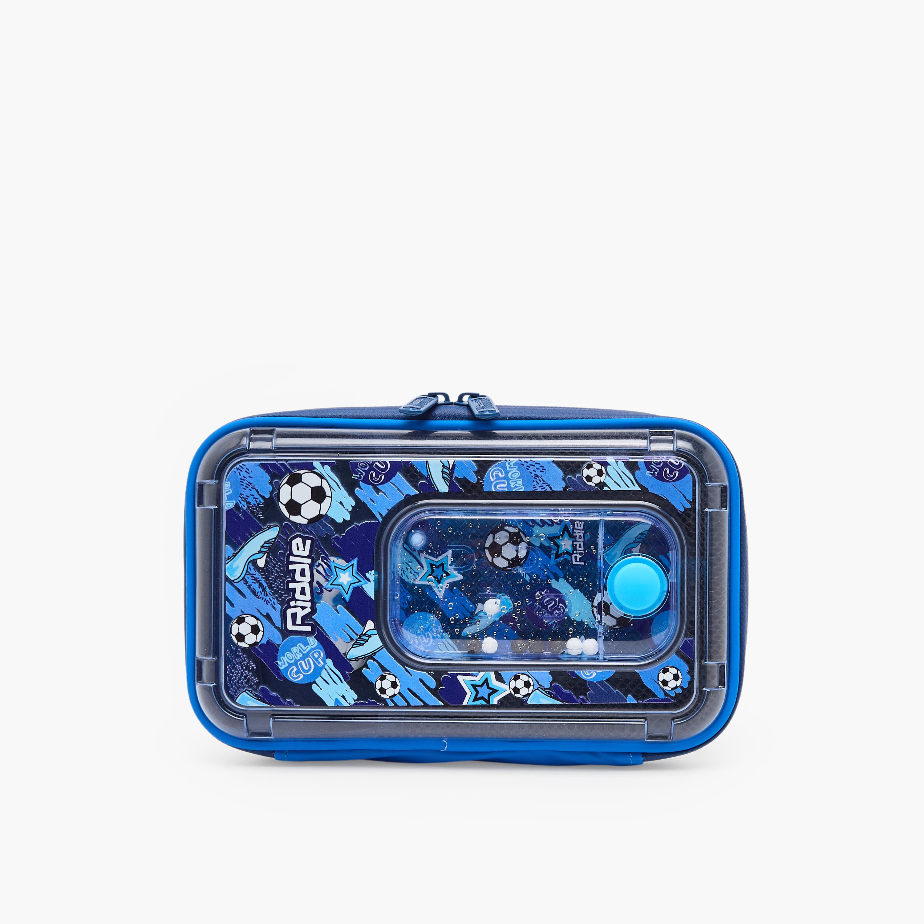 Riddle Football Print Pencil Pouch with Zip Closure-school-stationery-pencilcases-image-1