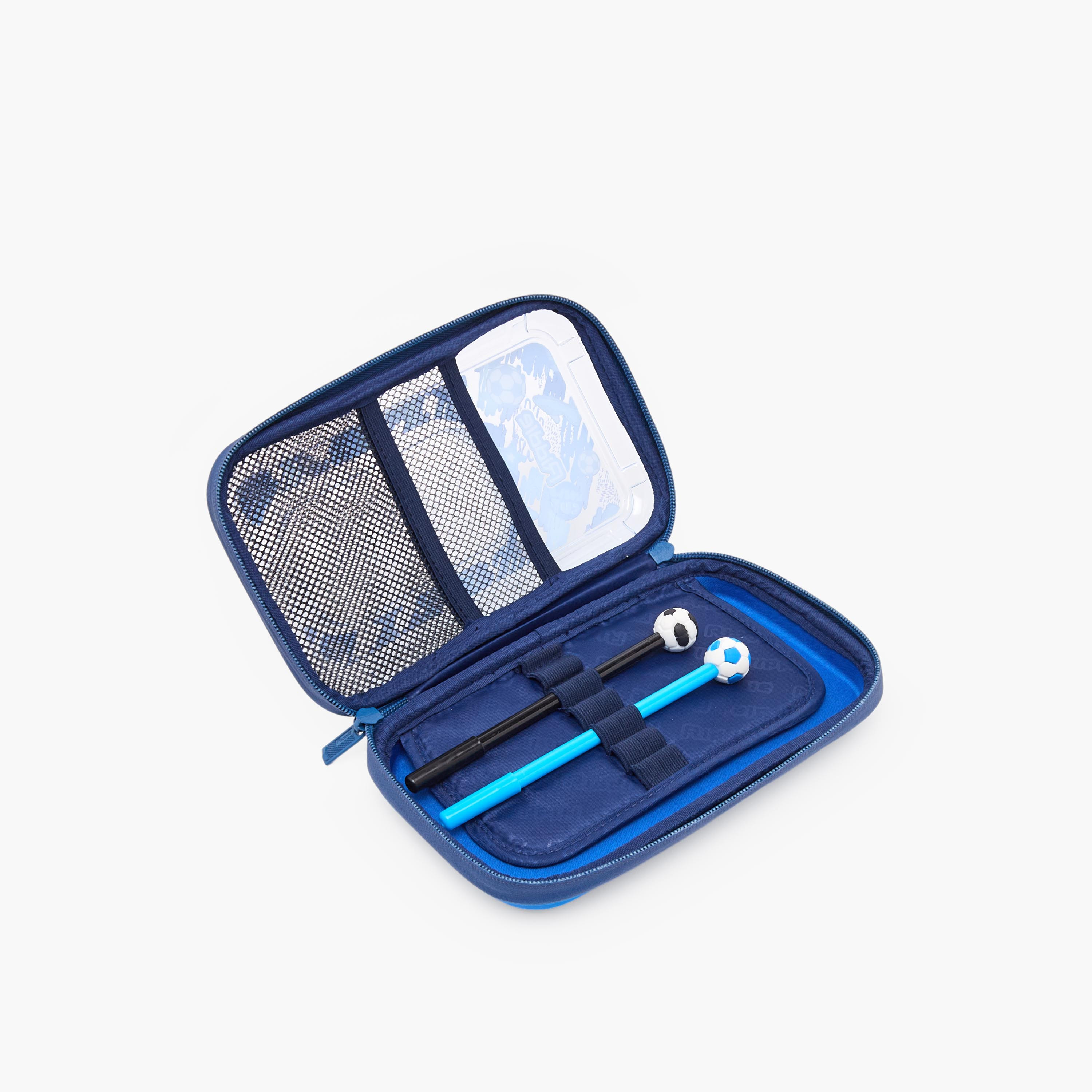 Riddle Football Print Pencil Pouch with Zip Closure-school-stationery-pencilcases-image-8