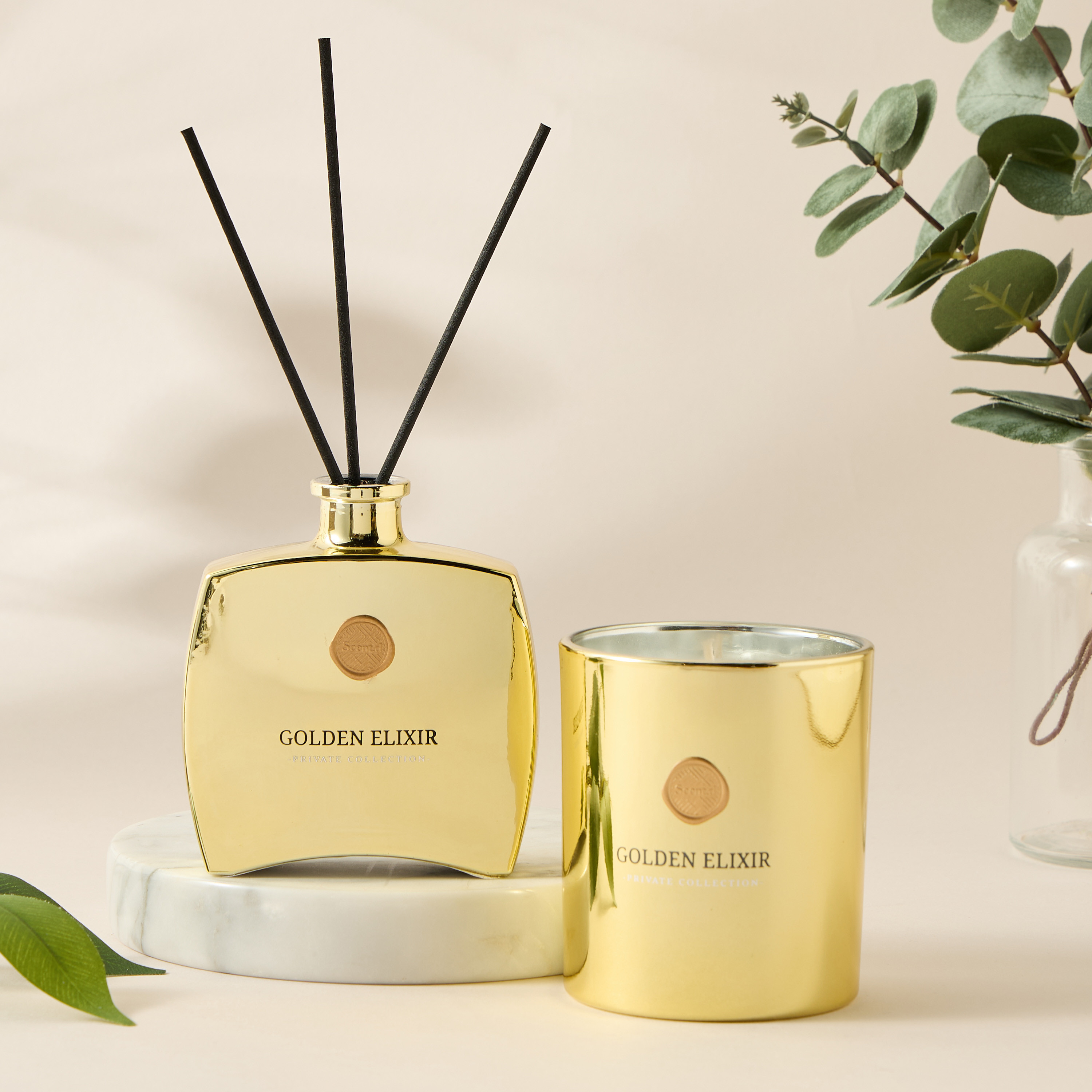 Scent.d London Golden Elixir Diffuser and Jar Candle Gift Set-household-homefragrance-fragrancegiftset-image-1