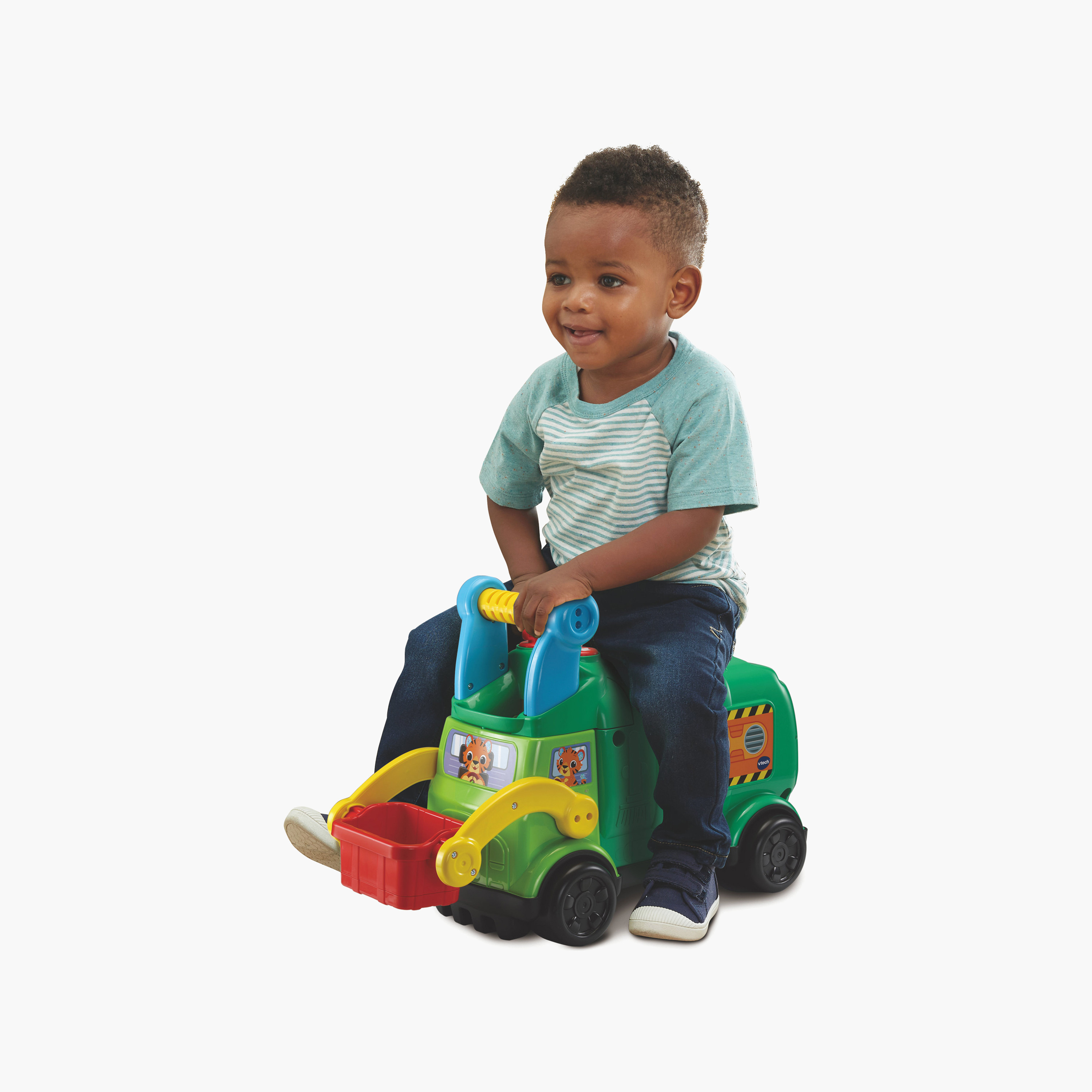 Vtech Ride & Go Recycling Truck with Blocks-toys-outdoor-bikesandrideons-manualrideons-image-5