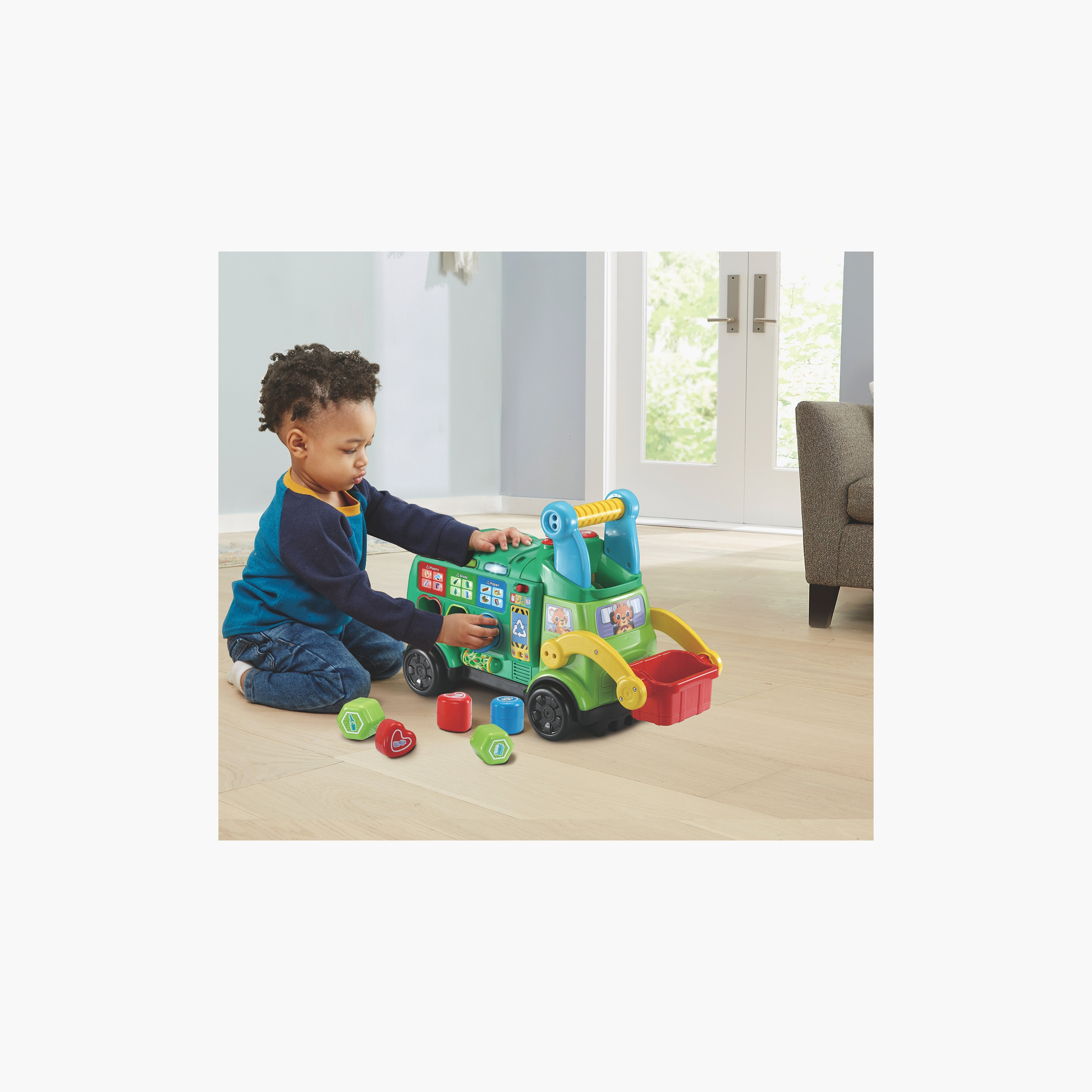 Vtech Ride & Go Recycling Truck with Blocks-toys-outdoor-bikesandrideons-manualrideons-image-7