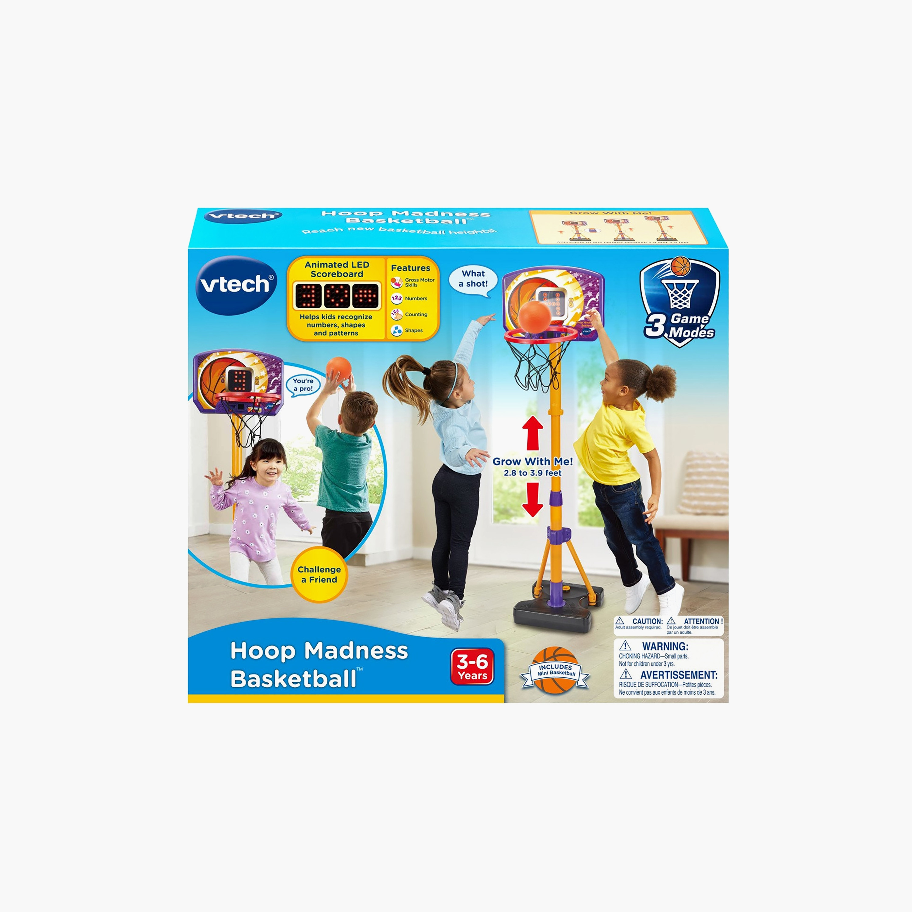لعبة كرة السلة "هوب مادنس" مع لوحة تسجيل إلكترونية من في تك-toys-outdoor-activity-image-6
