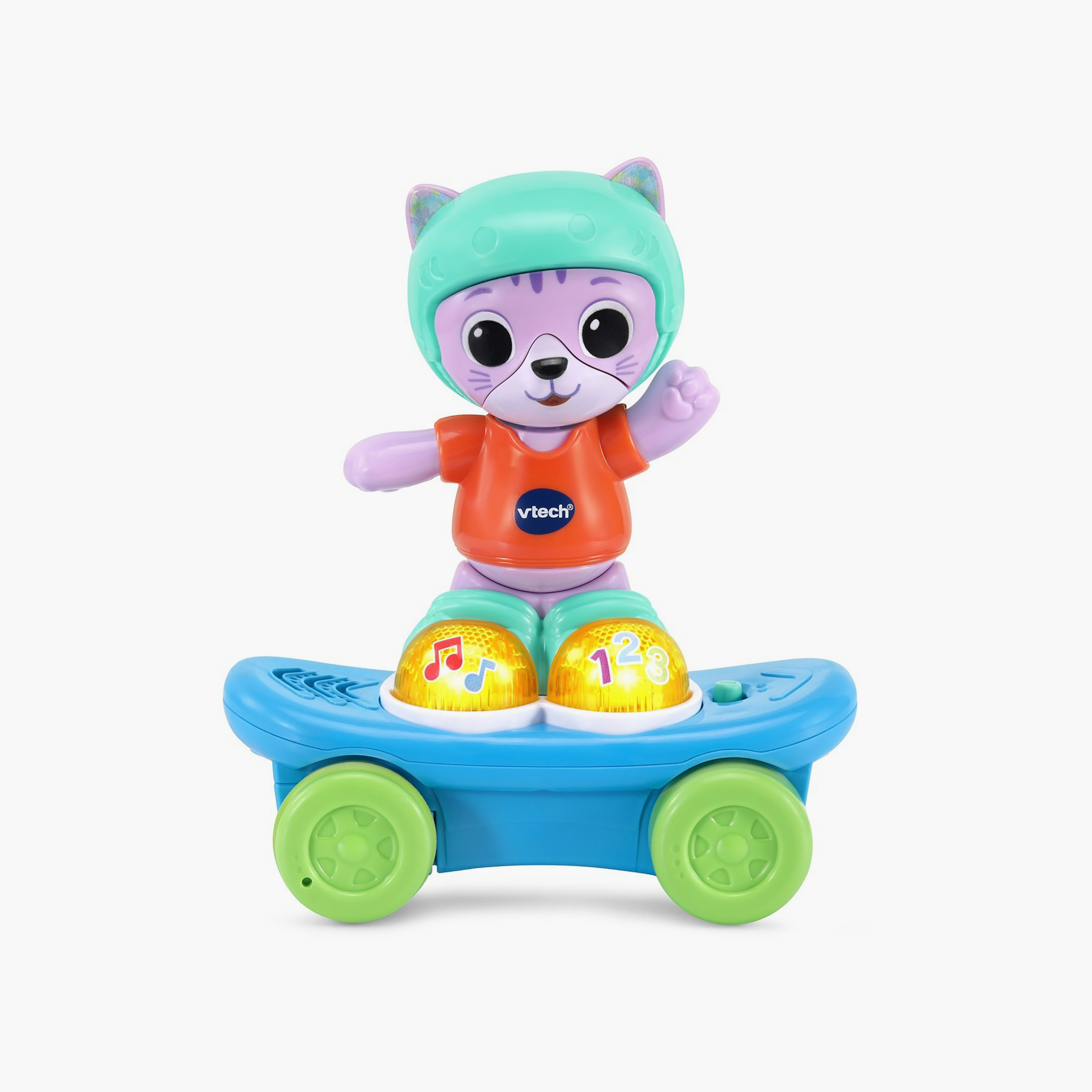Vtech Skate Along Kitty Toy with Light & Music-toys-babyandtoddlertoys-pushandpulltoys-image-1