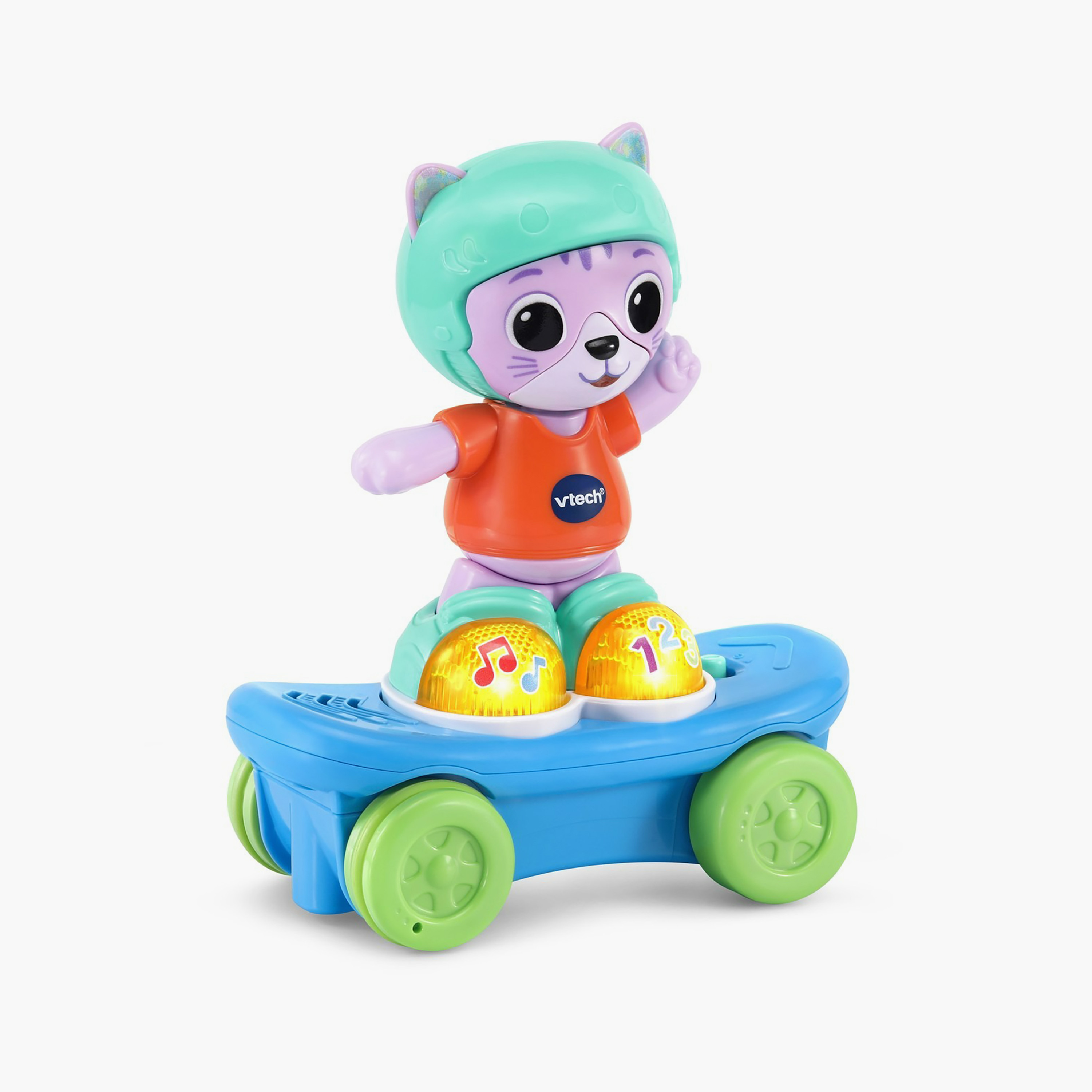 Vtech Skate Along Kitty Toy with Light & Music-toys-babyandtoddlertoys-pushandpulltoys-image-2