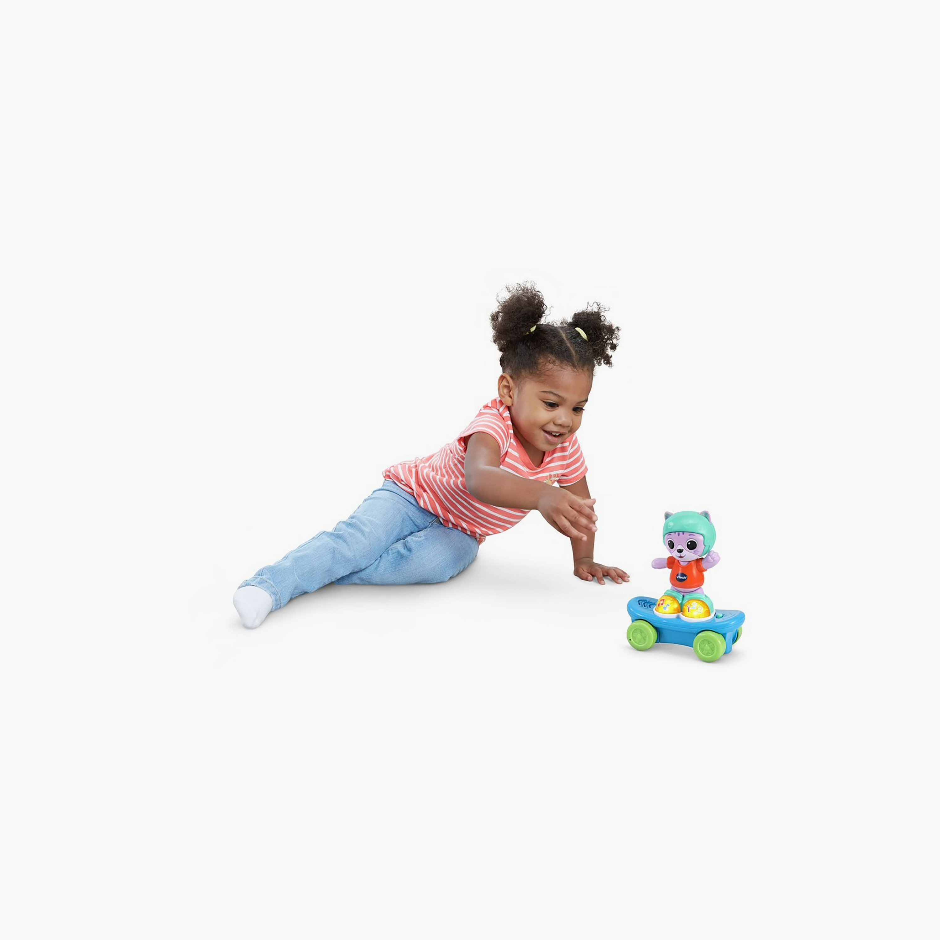 Vtech Skate Along Kitty Toy with Light & Music-toys-babyandtoddlertoys-pushandpulltoys-image-3