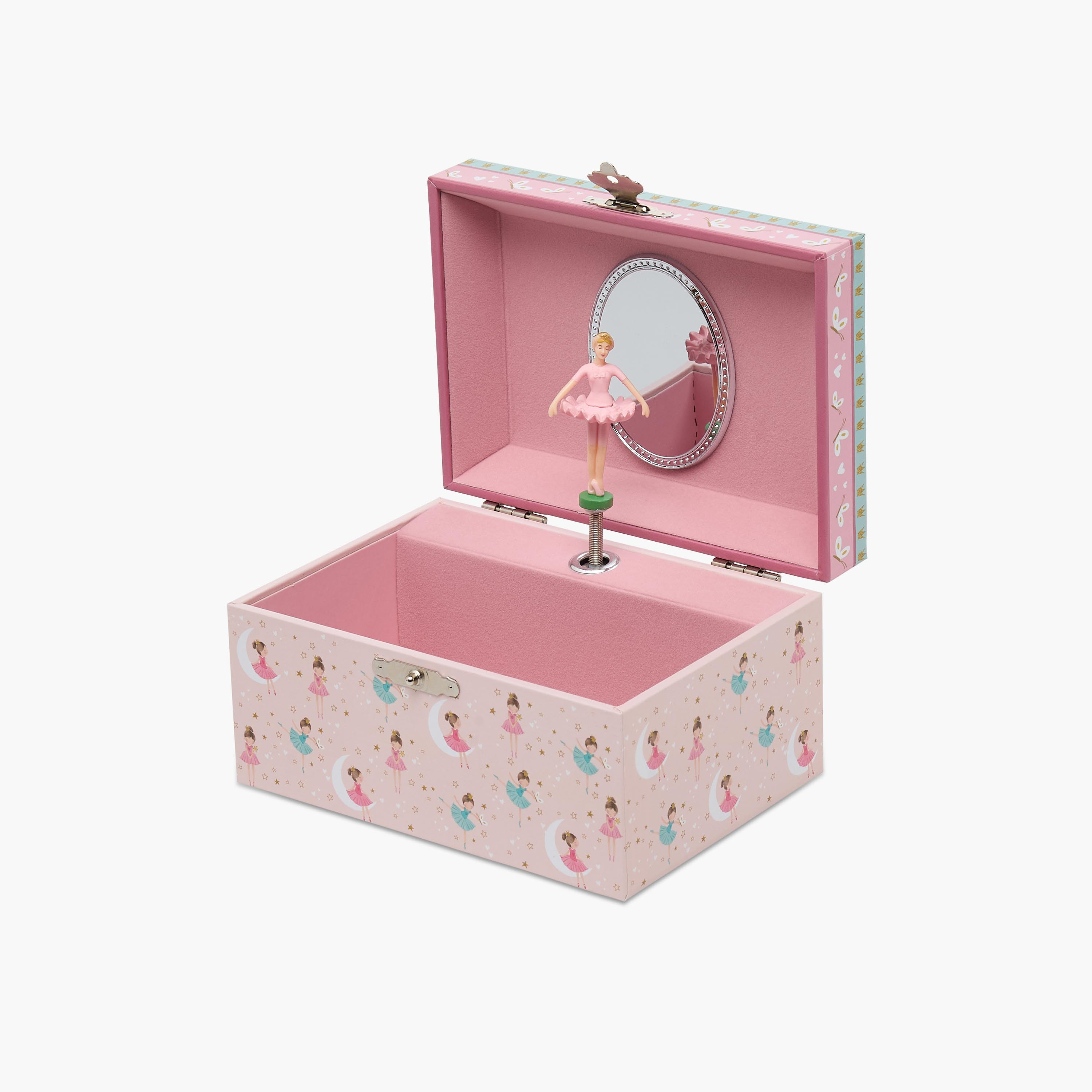 منظم مجوهرات بقسم واحد وطبعات باليرينا من فايندز - 14.8x10.6x8.5 سم-women-watchesandjewellery-jewellery-storage-image-4
