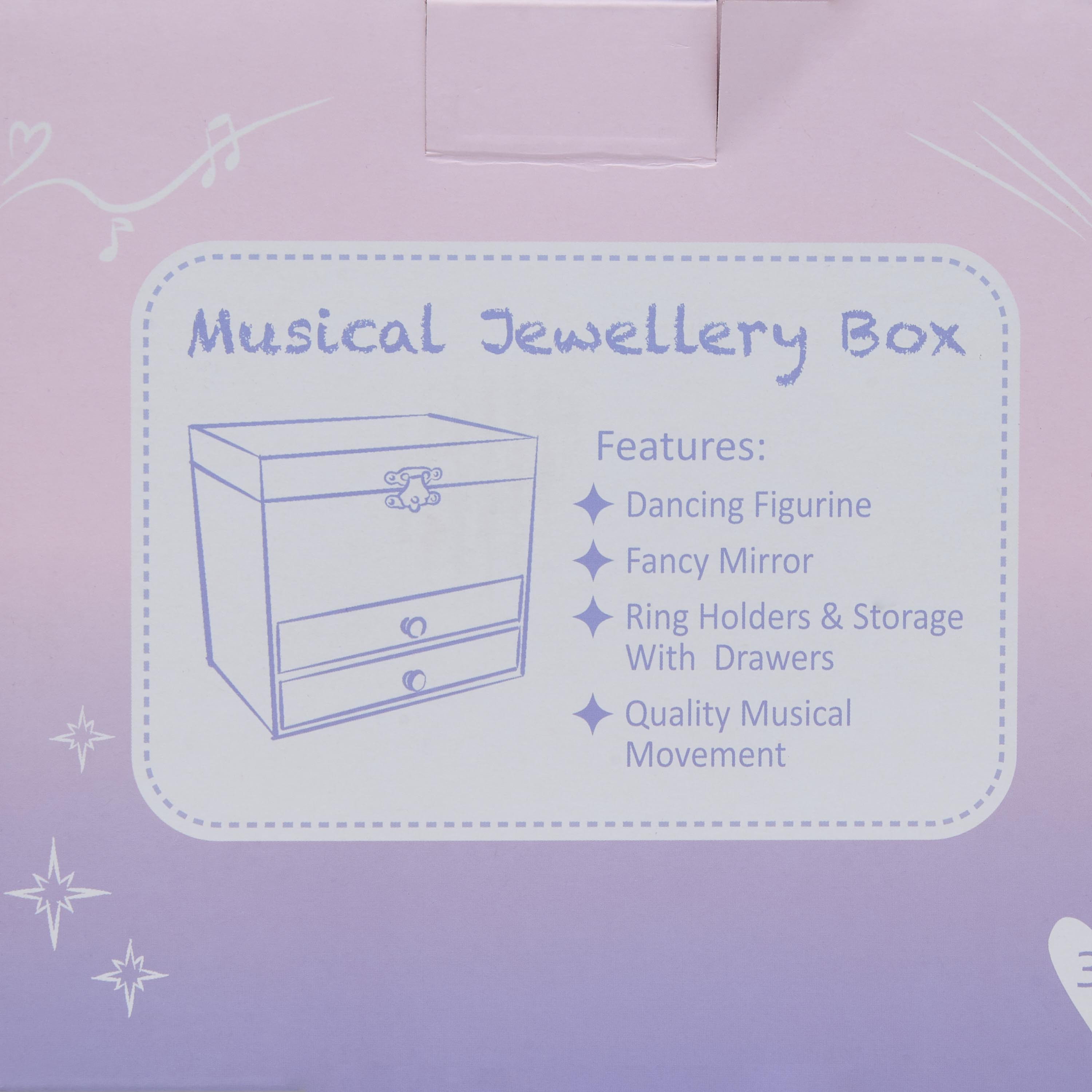 Findz 3 Compartment Jewellery Organizer Ballerina Print with Drawers - 16.5x11.4x14.7 cm-women-watchesandjewellery-jewellery-storage-image-11