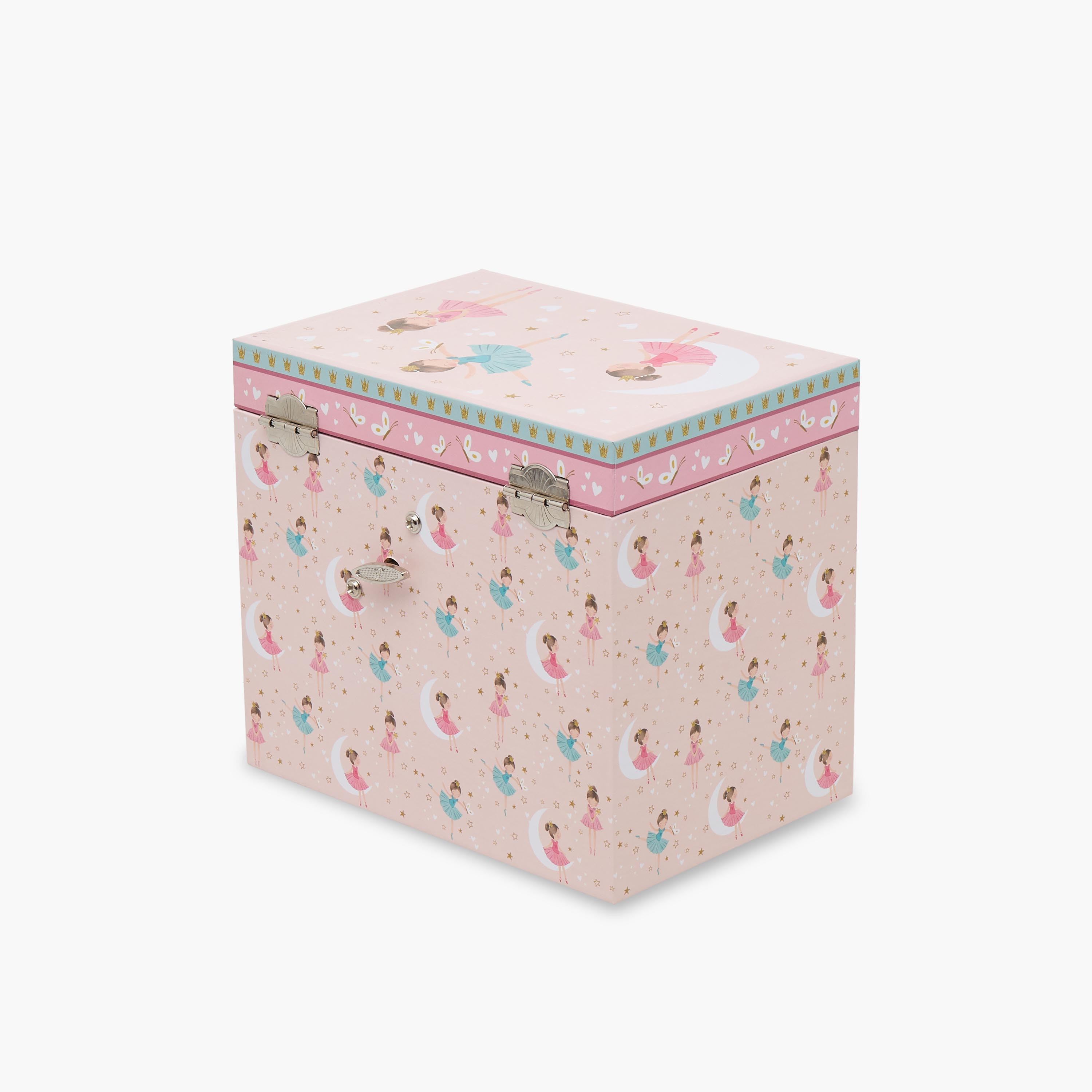 Findz 3 Compartment Jewellery Organizer Ballerina Print with Drawers - 16.5x11.4x14.7 cm-women-watchesandjewellery-jewellery-storage-image-3