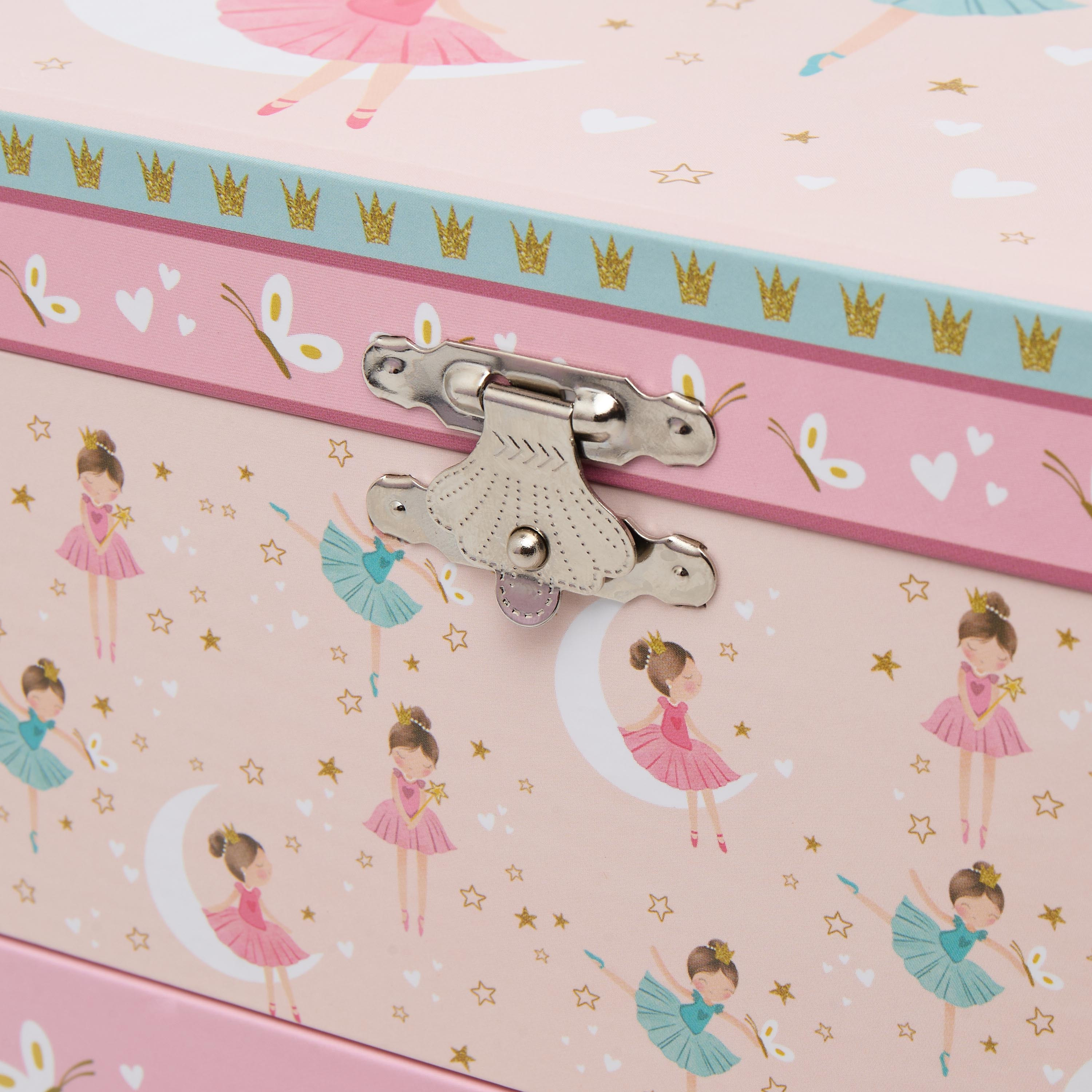 Findz 3 Compartment Jewellery Organizer Ballerina Print with Drawers - 16.5x11.4x14.7 cm-women-watchesandjewellery-jewellery-storage-image-5
