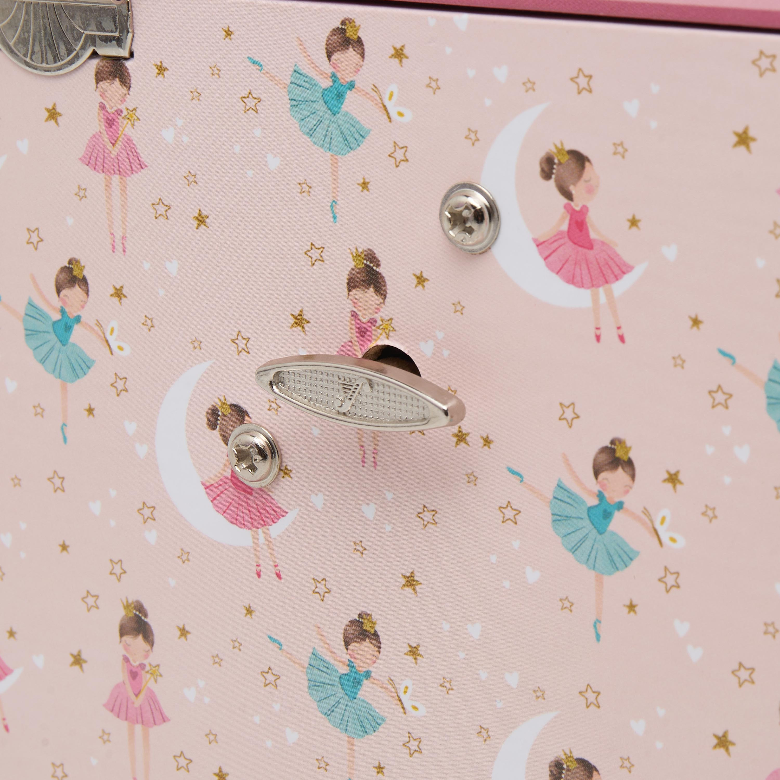 Findz 3 Compartment Jewellery Organizer Ballerina Print with Drawers - 16.5x11.4x14.7 cm-women-watchesandjewellery-jewellery-storage-image-9