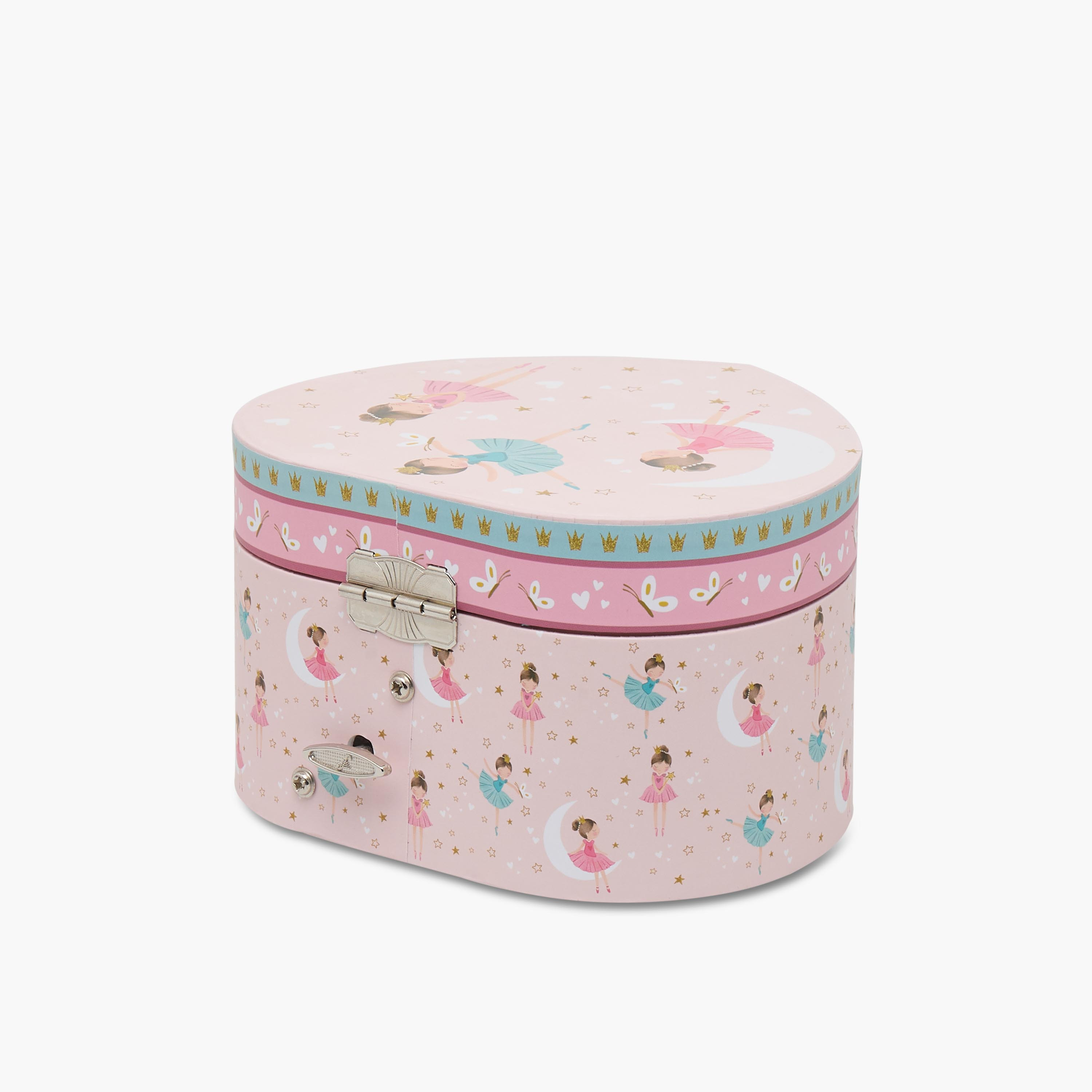 منظم مجوهرات بقسم واحد وطبعات باليرينا من فايندز - 14.5x13.5x8.5 سم-women-watchesandjewellery-jewellery-storage-image-3