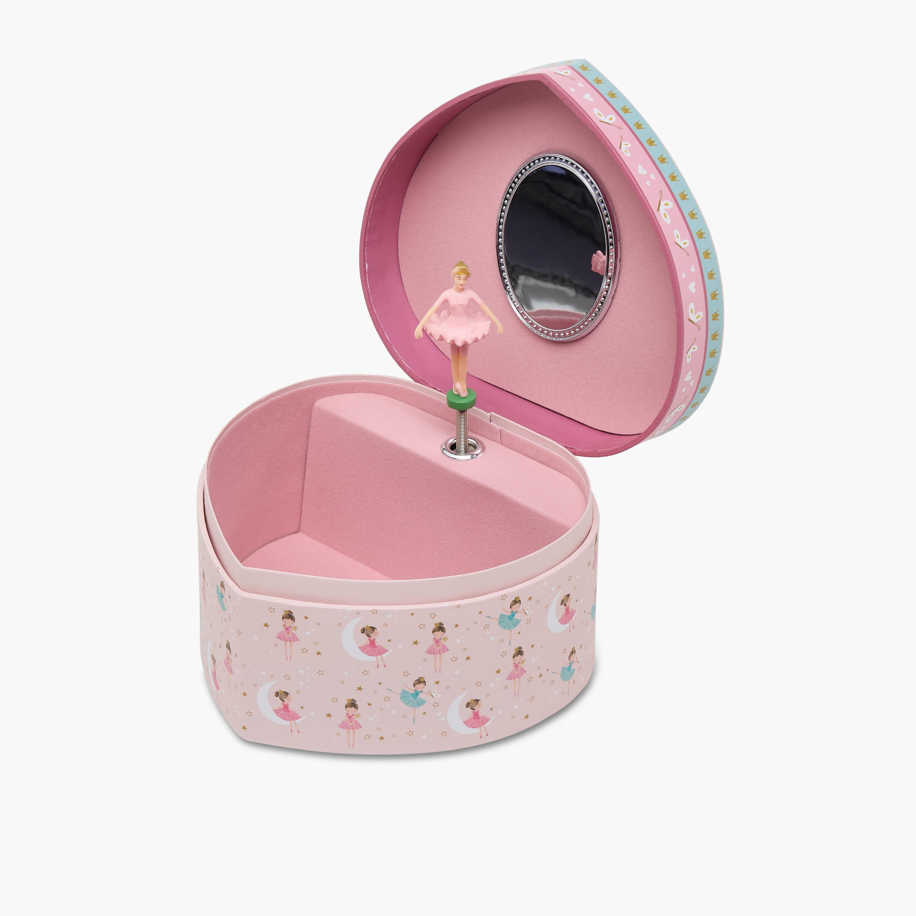 منظم مجوهرات بقسم واحد وطبعات باليرينا من فايندز - 14.5x13.5x8.5 سم-women-watchesandjewellery-jewellery-storage-image-4