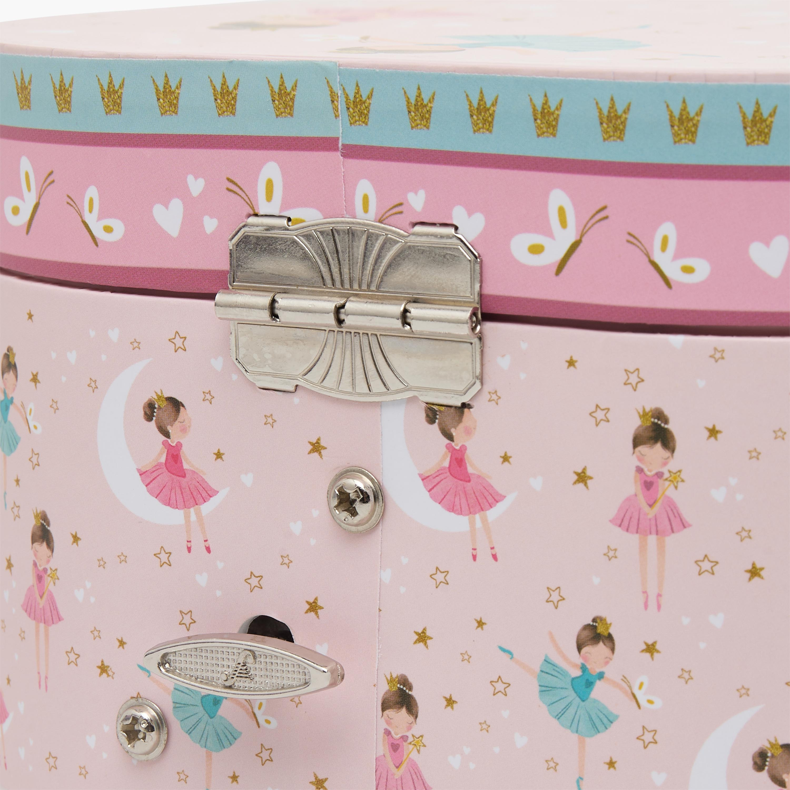 منظم مجوهرات بقسم واحد وطبعات باليرينا من فايندز - 14.5x13.5x8.5 سم-women-watchesandjewellery-jewellery-storage-image-7
