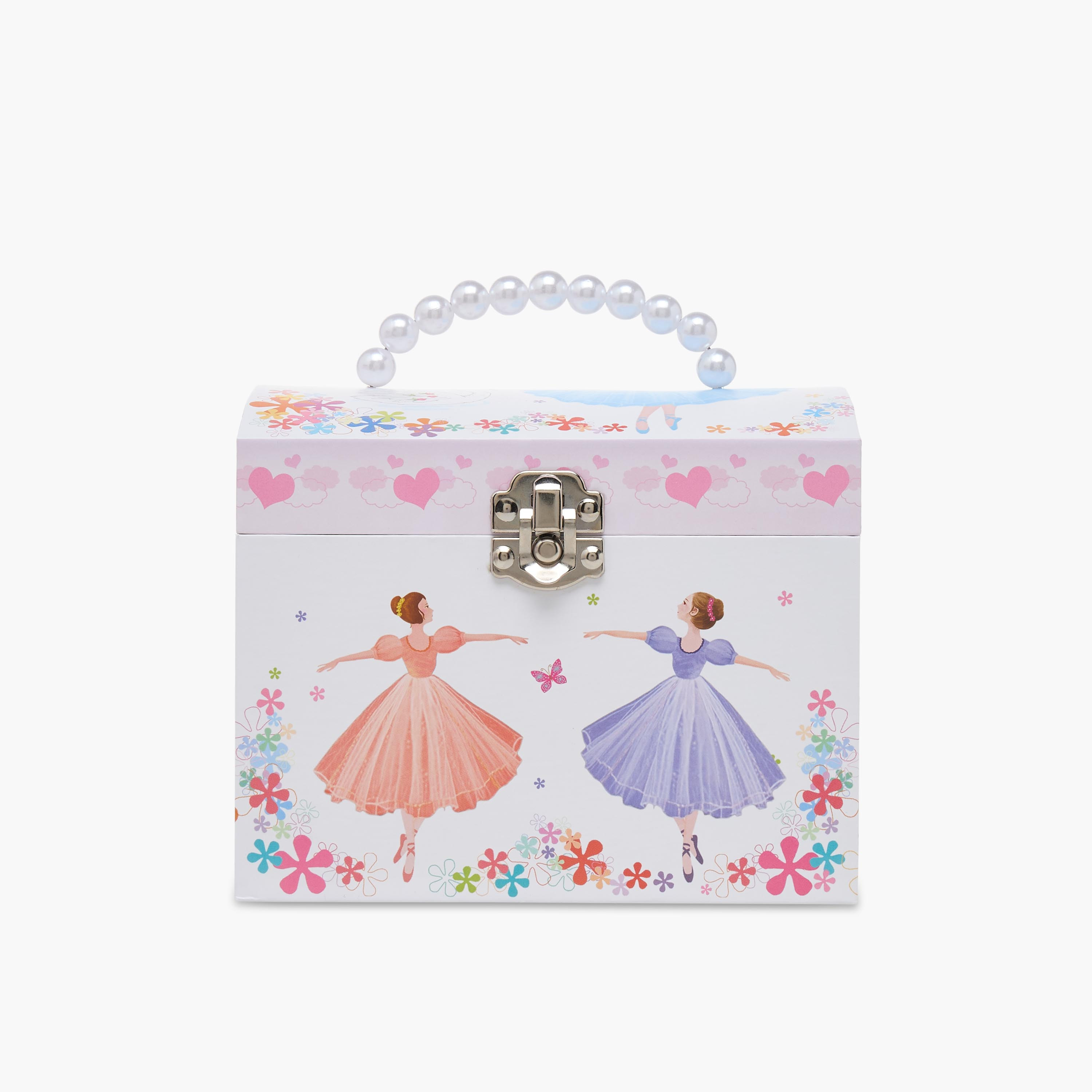 منظم مجوهرات 4 أقسام بطبعات باليرينا من فايندز - 16.8x13x14 سم-women-watchesandjewellery-jewellery-storage-image-1