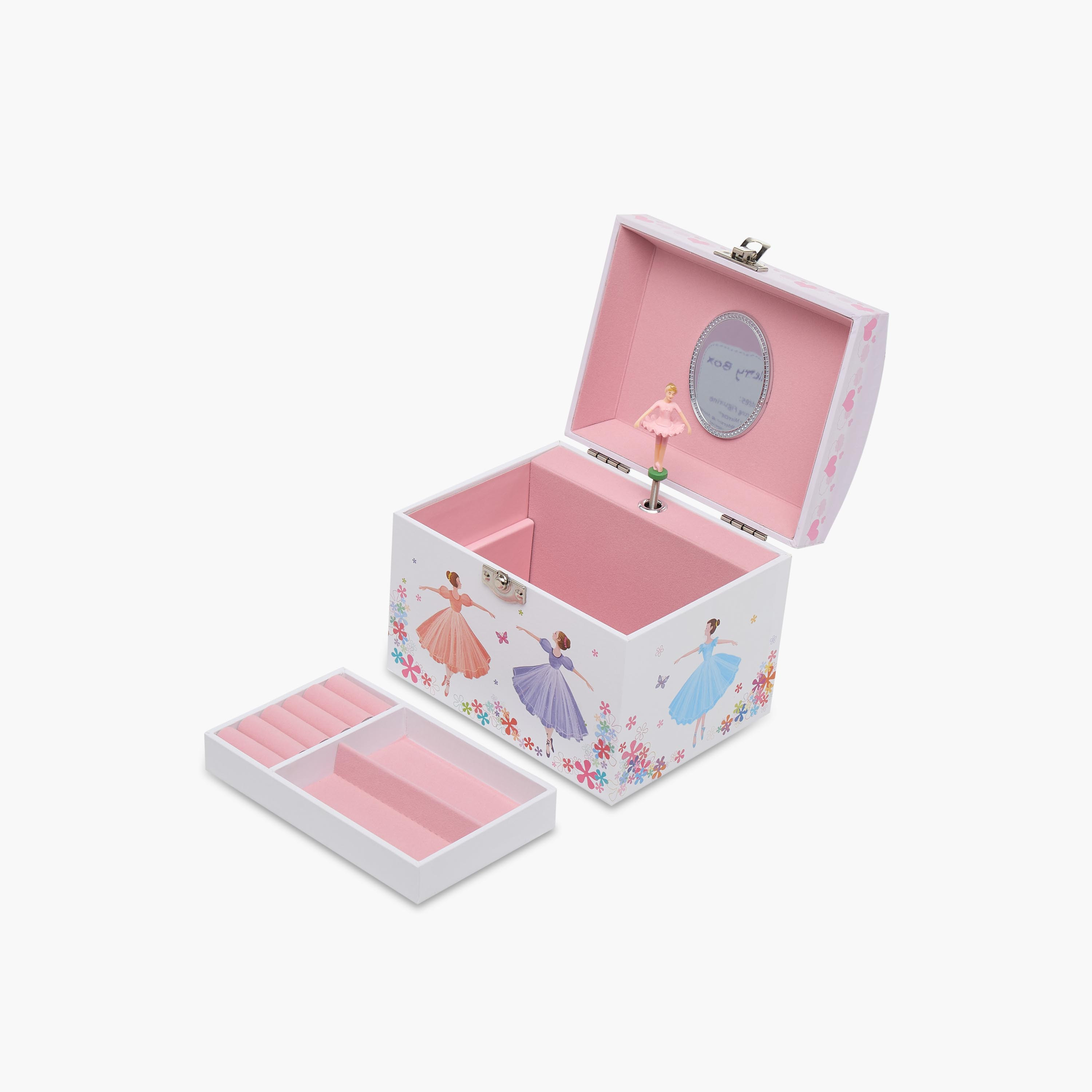 منظم مجوهرات 4 أقسام بطبعات باليرينا من فايندز - 16.8x13x14 سم-women-watchesandjewellery-jewellery-storage-image-5