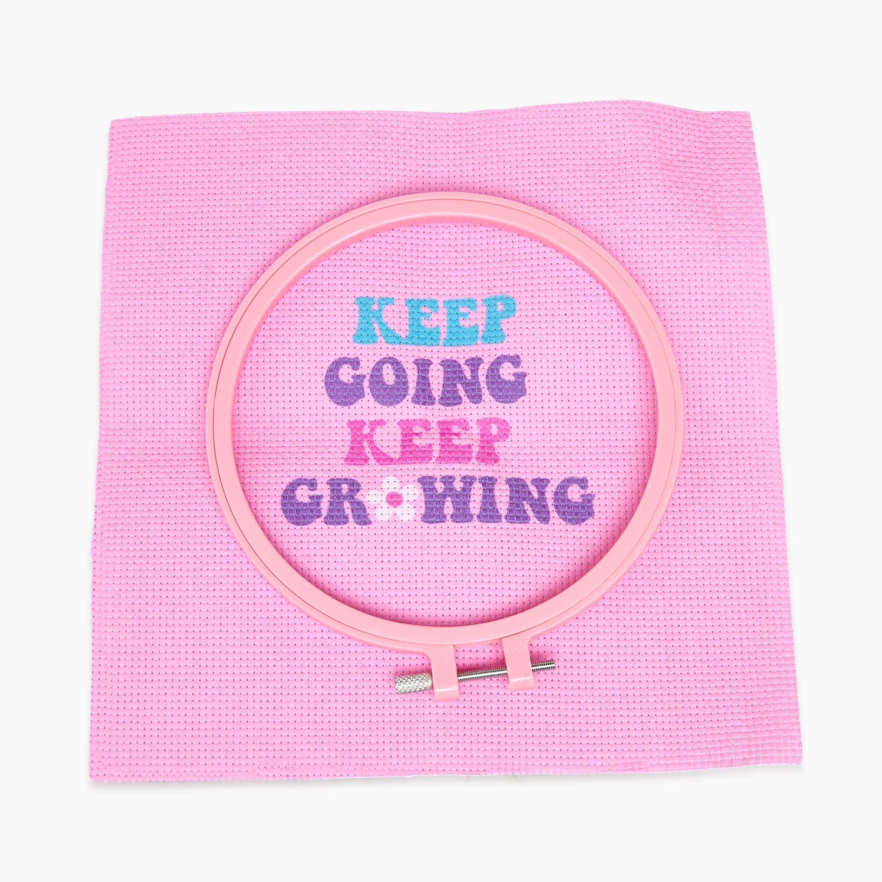 Findz Slogan Cross Stitch Kit with Hoop-school-artsandcrafts-image-2