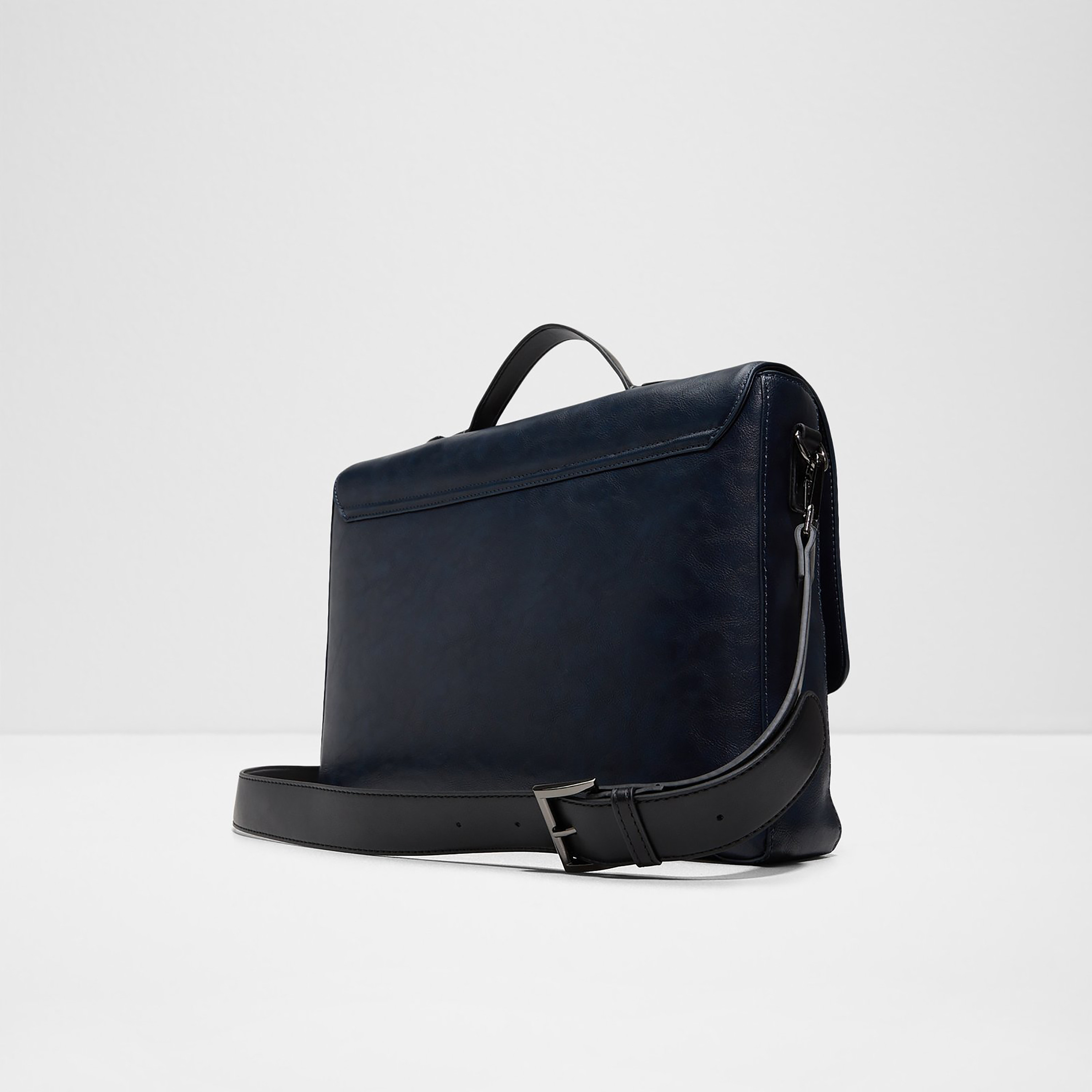 Aldo Agreramond Plain Top Handle Laptop Bag with Flap Closure and Adjustable Strap-men-bags-image-2