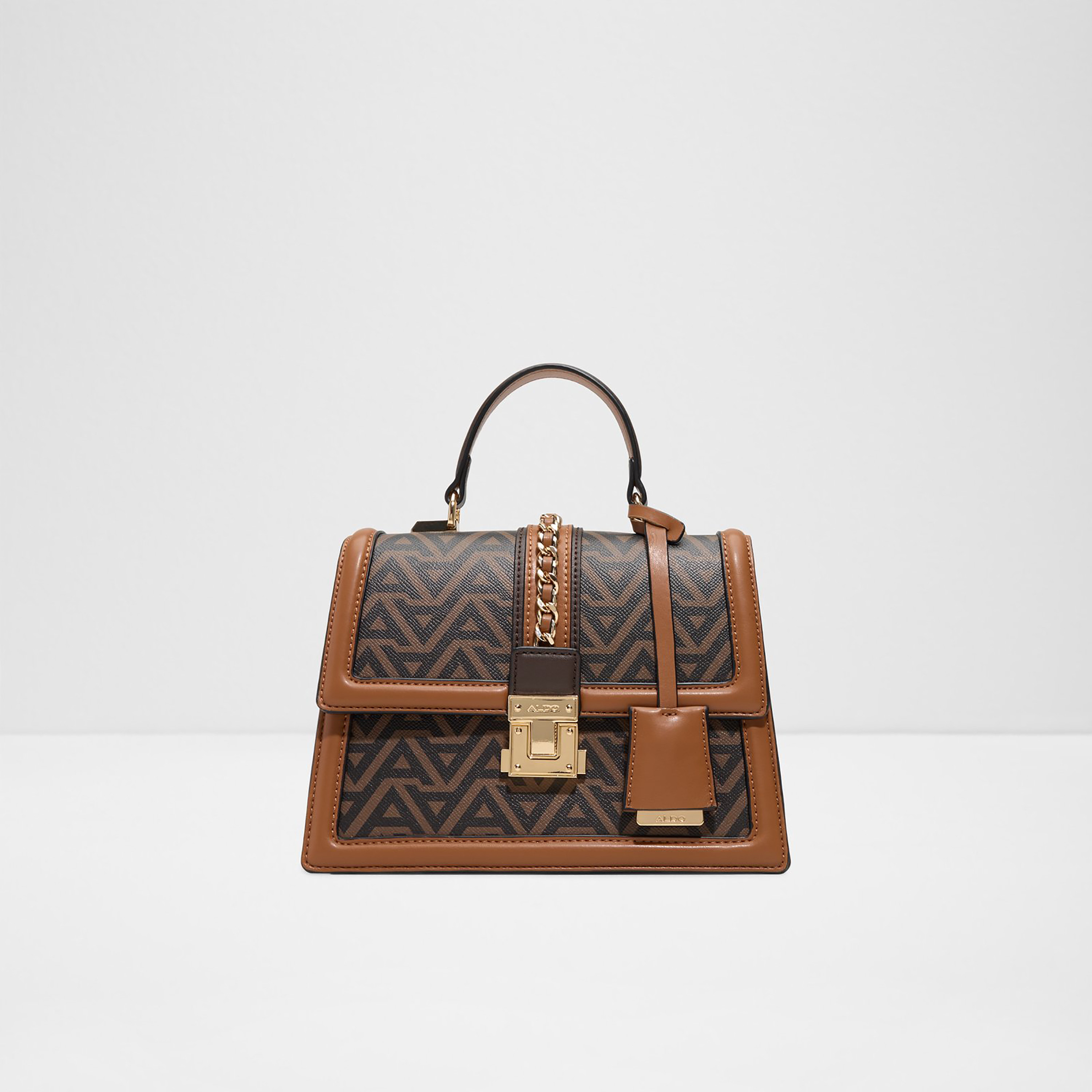Aldo Martissa Printed Top Handle Satchel Bag with Flap Closure & Adjustable Strap-women-bagsandwallets-handbags-image-1