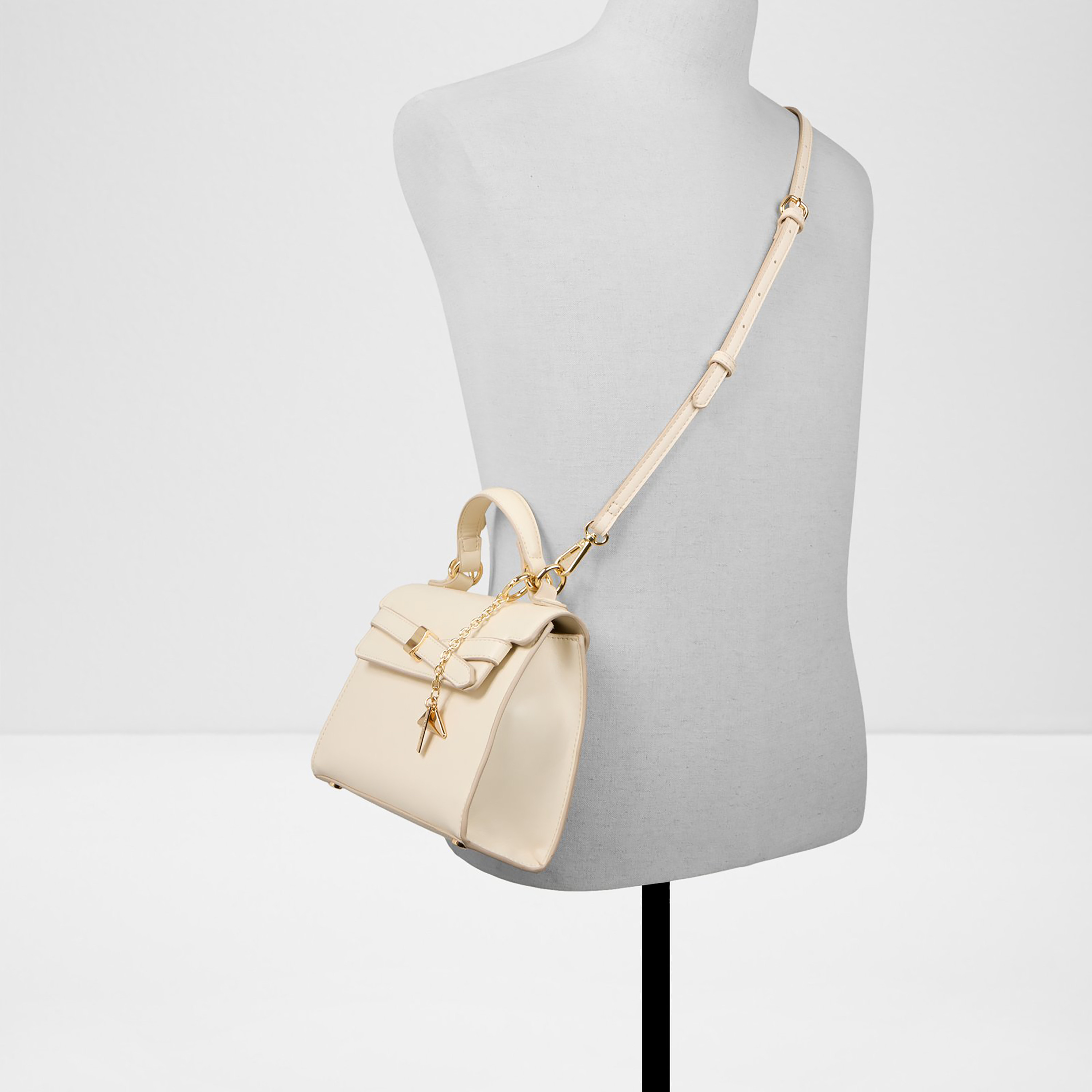 Aldo Alola Plain Single Handle Mini Satchel Bag with Flap Closure & Adjustable Strap-women-bagsandwallets-handbags-image-4
