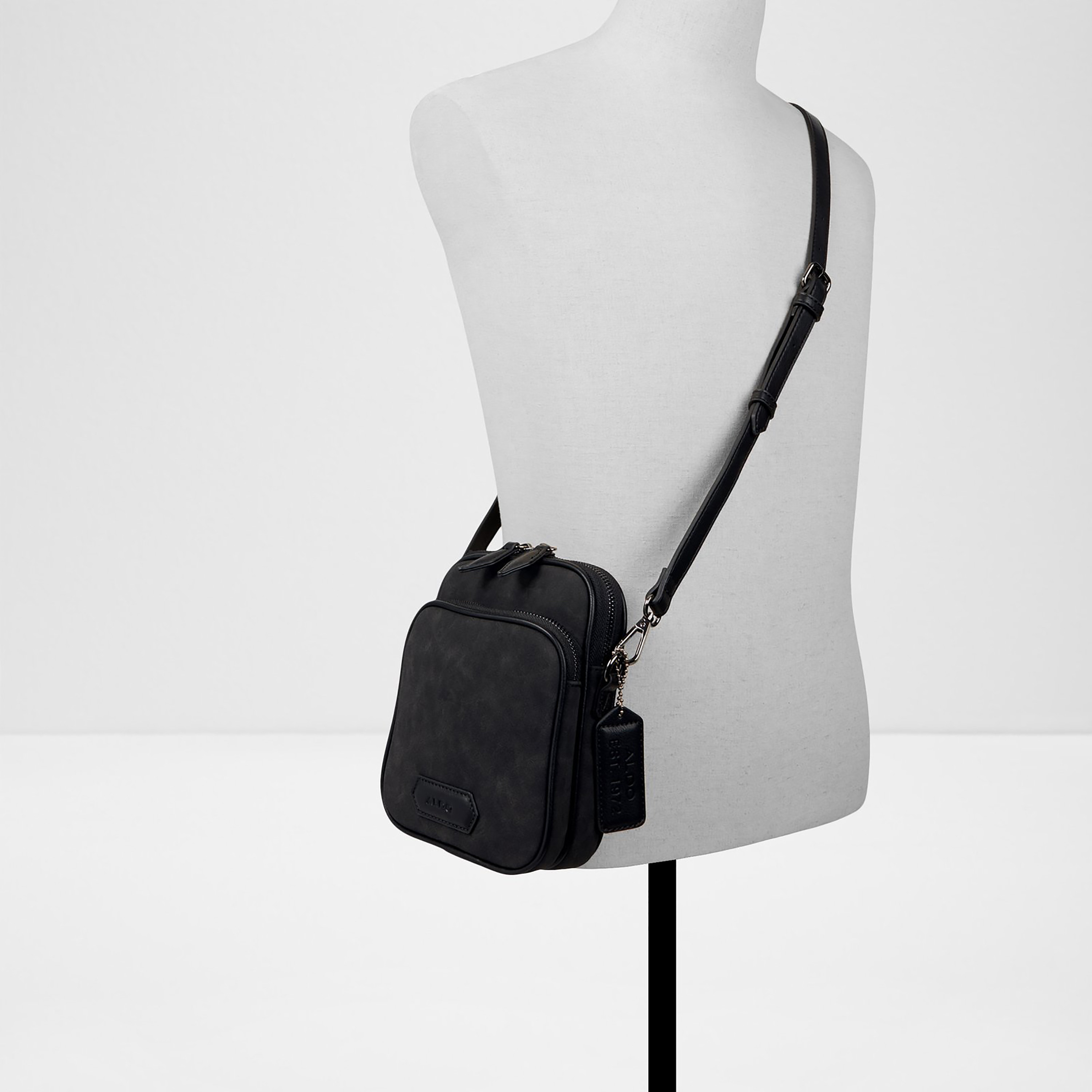Aldo Arcangioli Plain Crossbody Bag with Zip Closure and Adjustable Strap-women-bagsandwallets-handbags-image-4