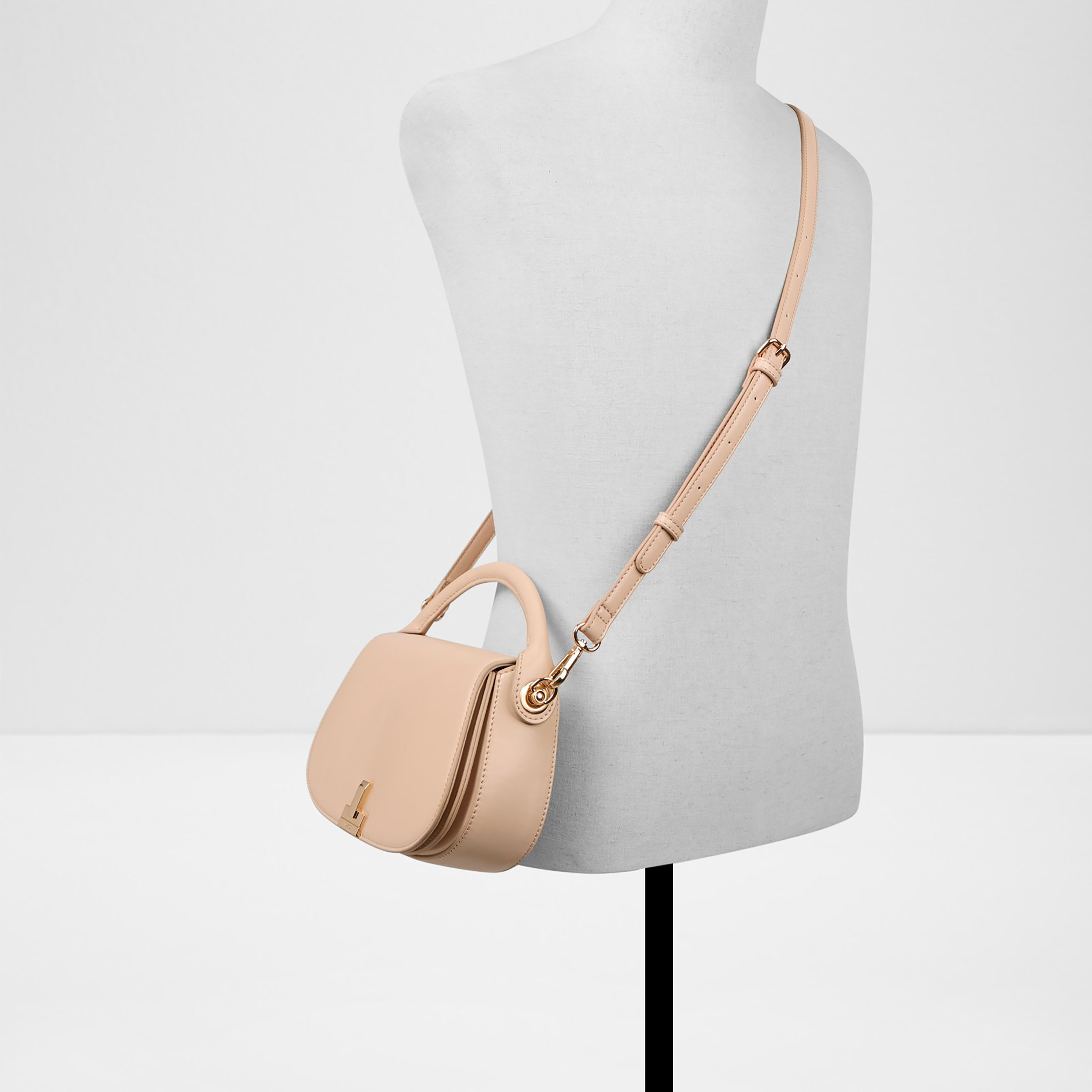 Aldo Willamae Plain Single Handle Handheld Bag with Flap Closure & Adjustable Strap-women-bagsandwallets-handbags-image-4
