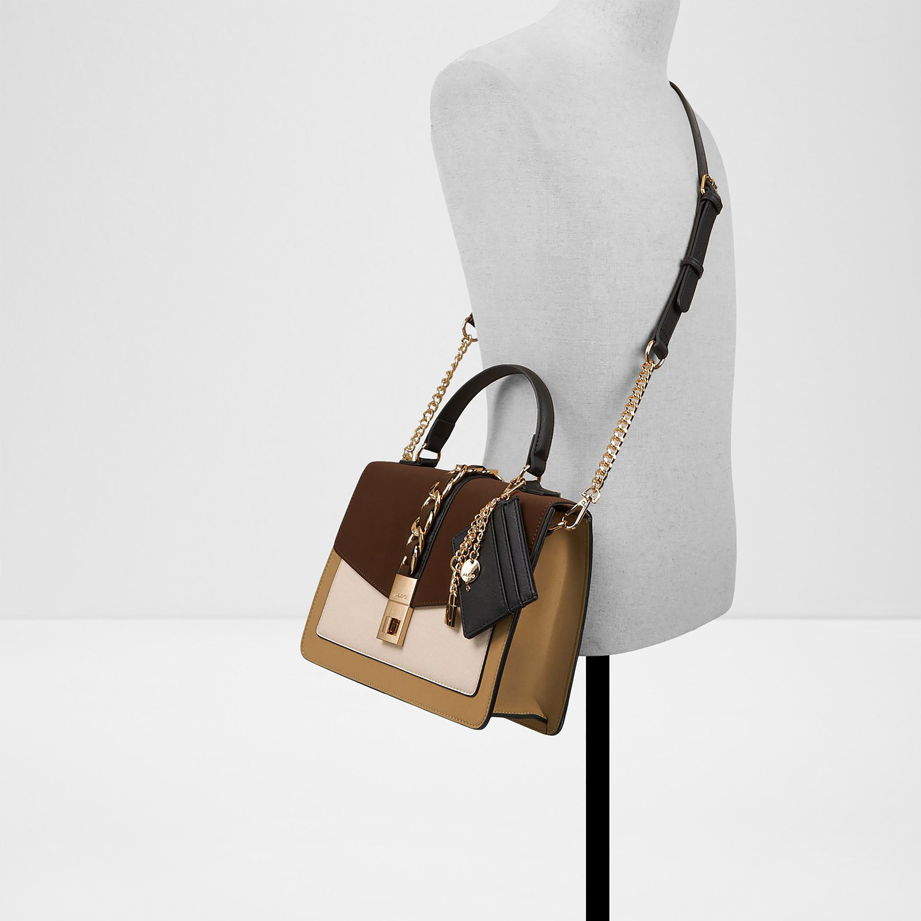 Aldo Caiillaa Color Blocked Top Handle Satchel Bag with Flap Closure & Detachable Strap-women-bagsandwallets-handbags-image-4