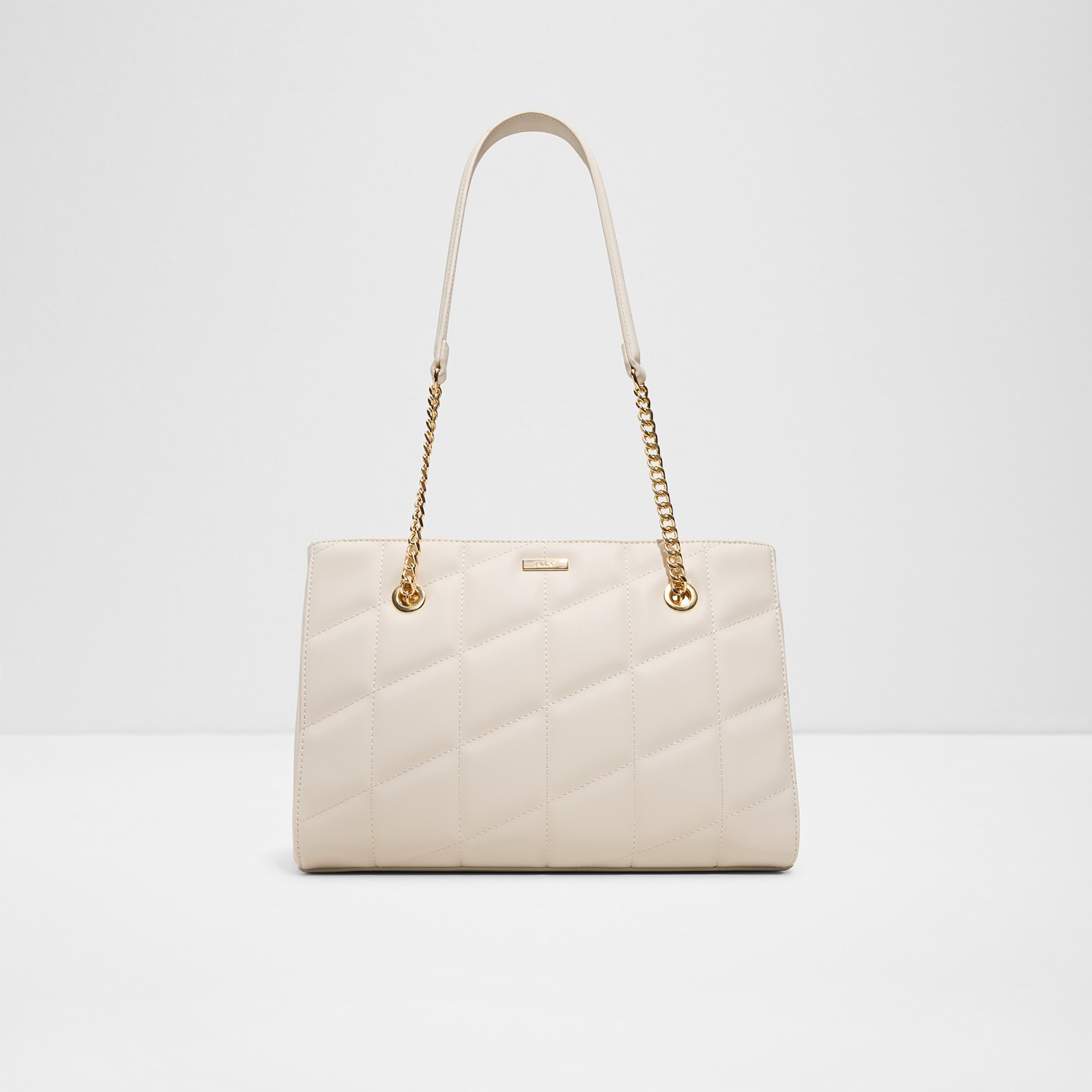 Aldo Miroede Quilted Double Handle Shoulder Bag with Zip Closure & Non-Detachable Strap-women-bagsandwallets-handbags-image-1