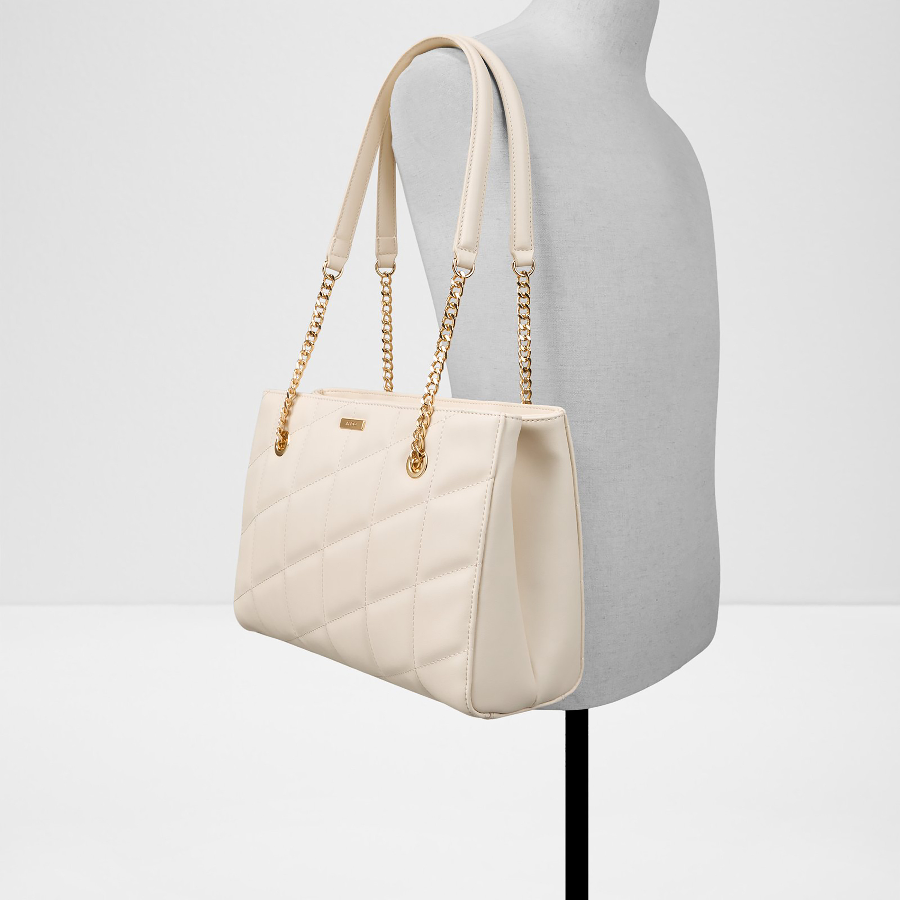 Aldo Miroede Quilted Double Handle Shoulder Bag with Zip Closure & Non-Detachable Strap-women-bagsandwallets-handbags-image-4