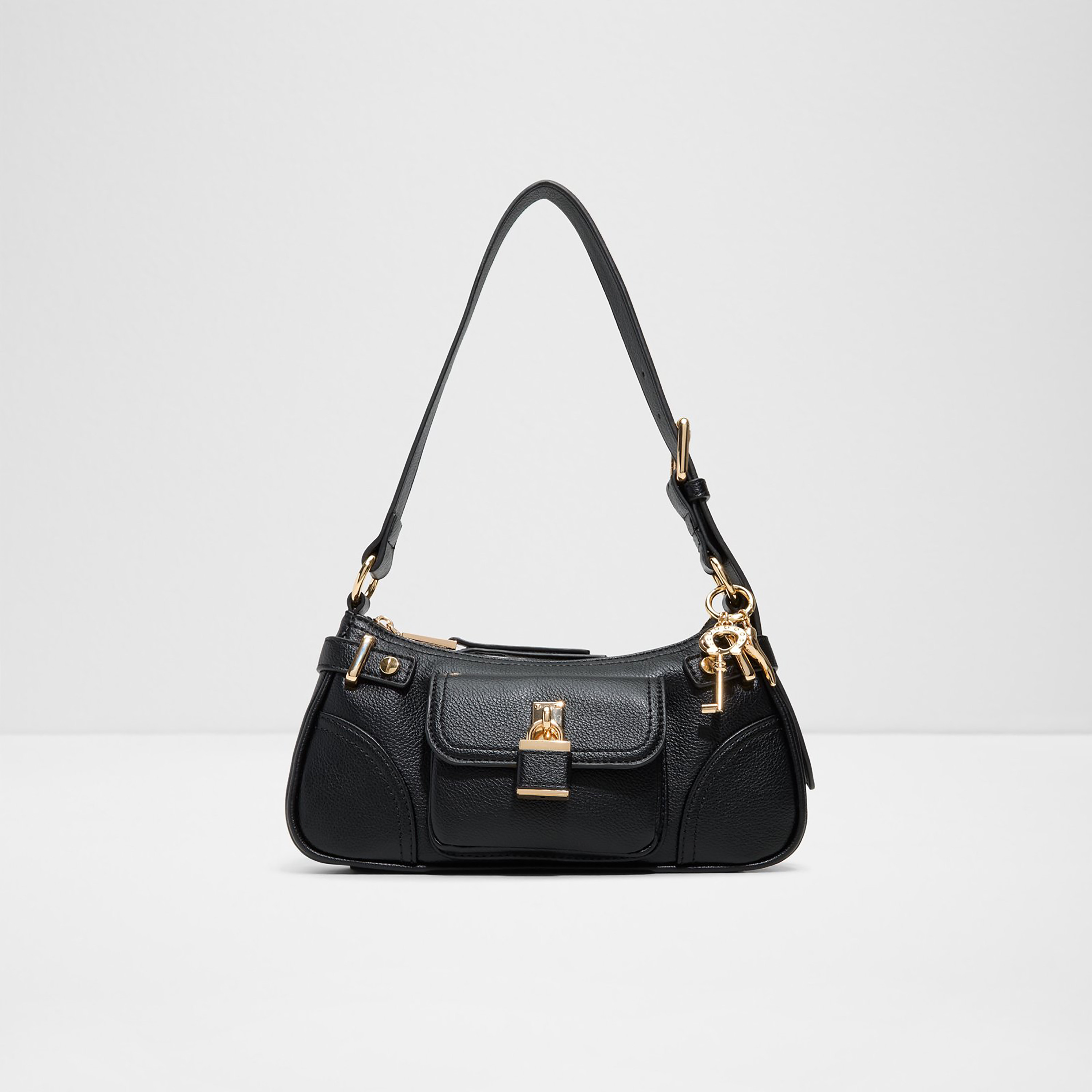 Aldo Beramandra Textured Single Handle Shoulder Bag with Zip Closure & Strap-women-bagsandwallets-handbags-image-1