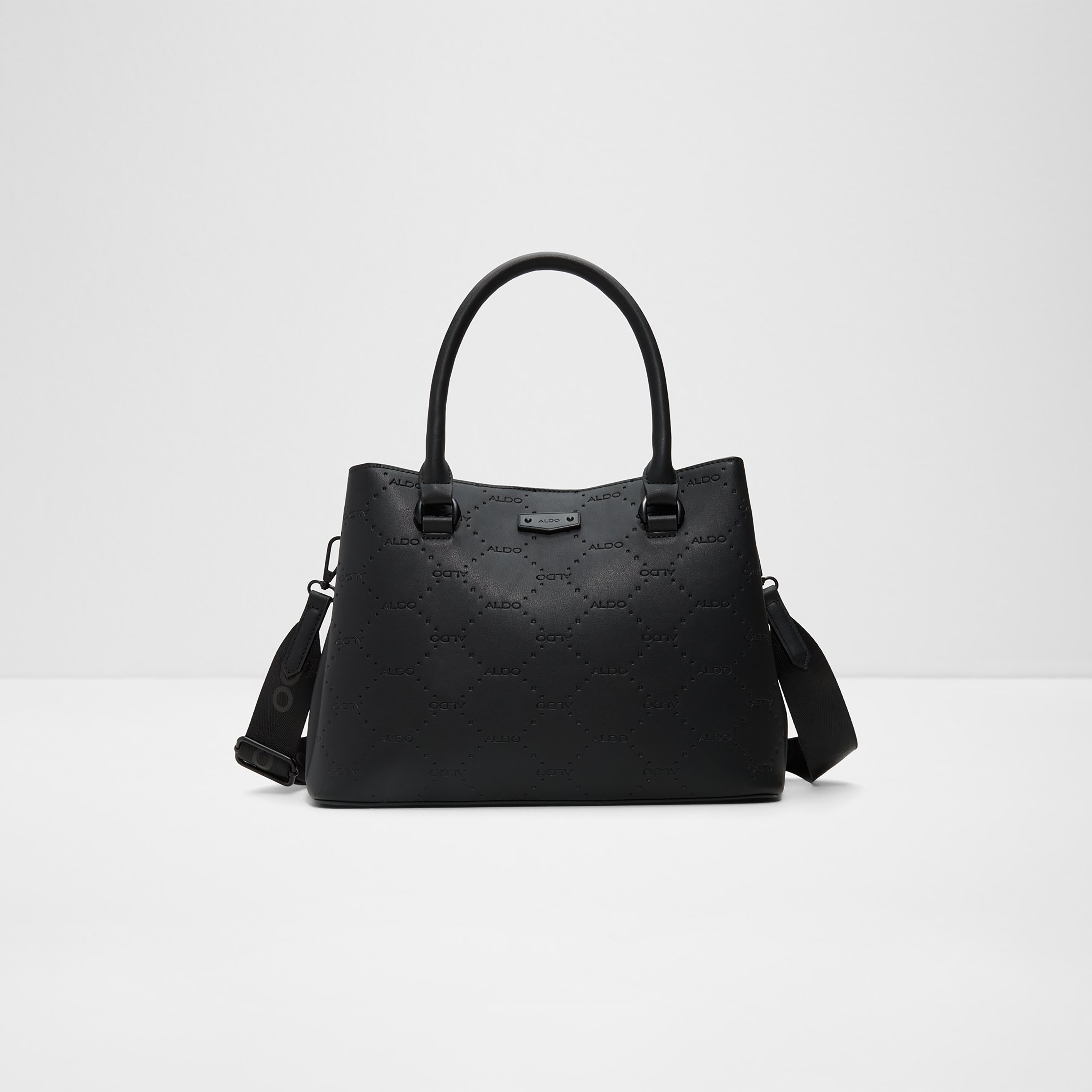 Aldo Climbinglily Textured Double Handle Satchel Bag with Magnetic Closure and Adjustable Strap-women-bagsandwallets-handbags-image-1