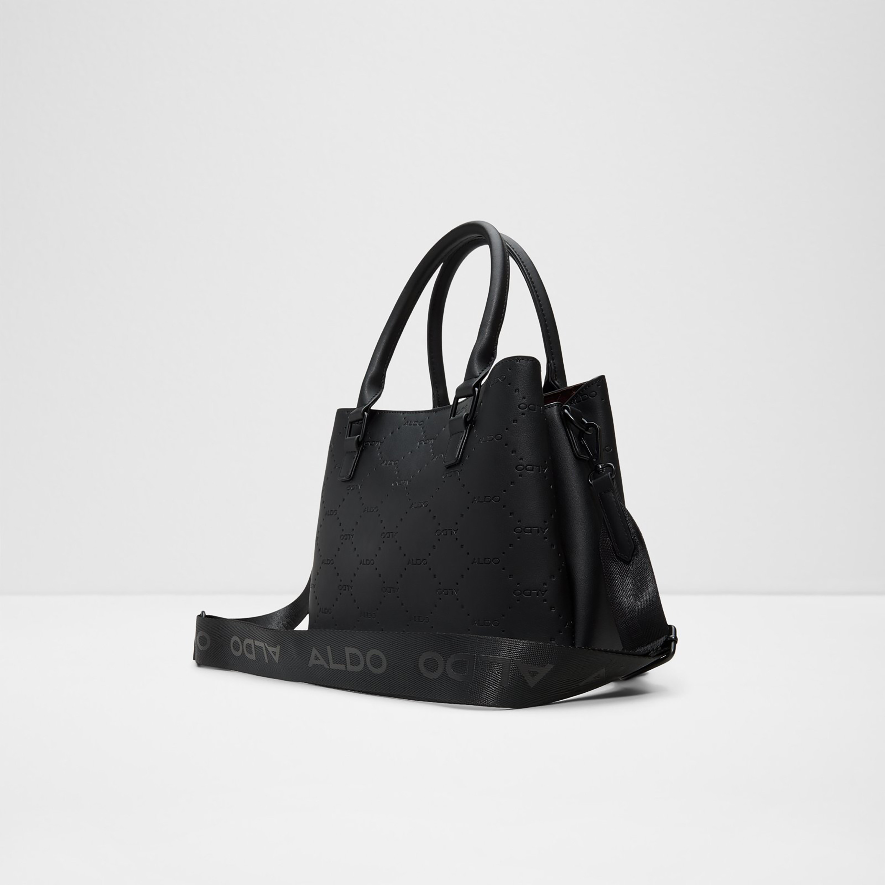Aldo Climbinglily Textured Double Handle Satchel Bag with Magnetic Closure and Adjustable Strap-women-bagsandwallets-handbags-image-2