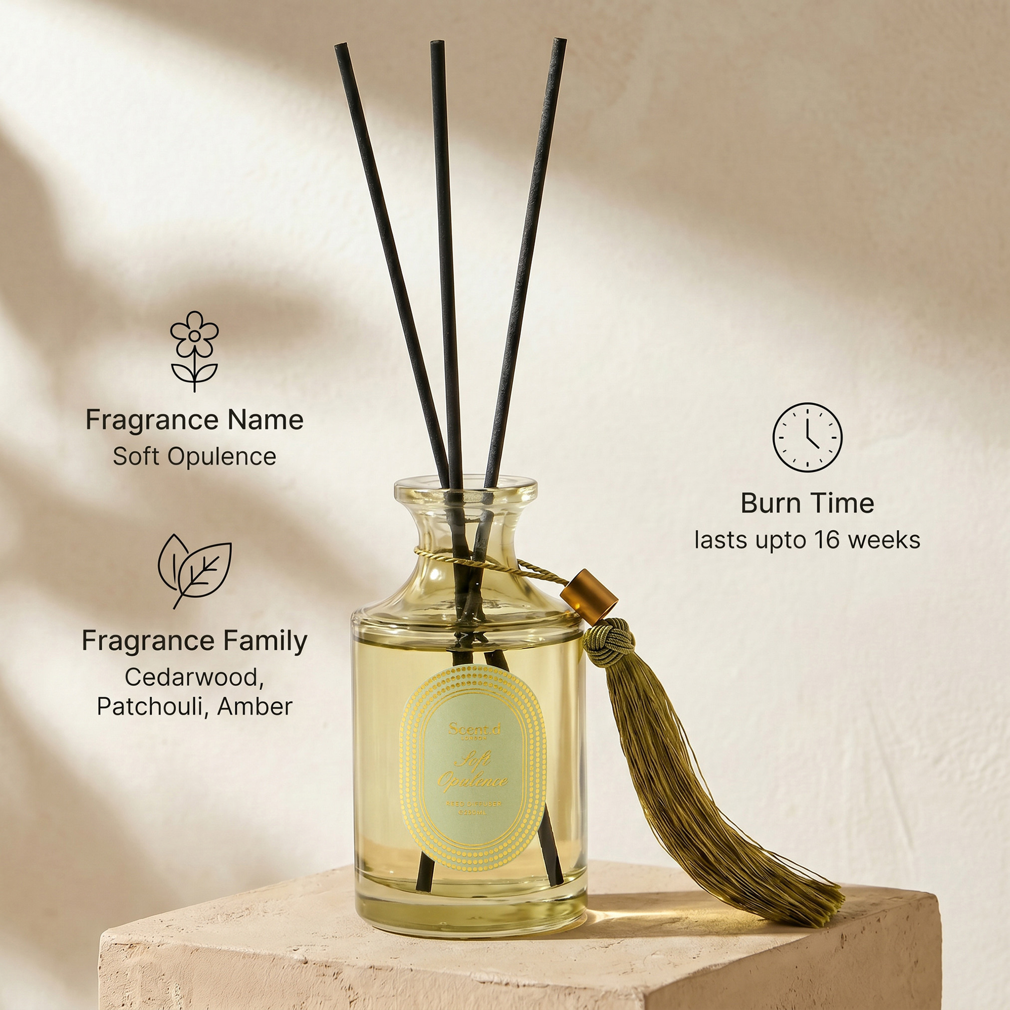 Scent.d London Soft Opulence Reed Diffuser - 250 ml-household-homefragrance-reeddiffusers-image-6